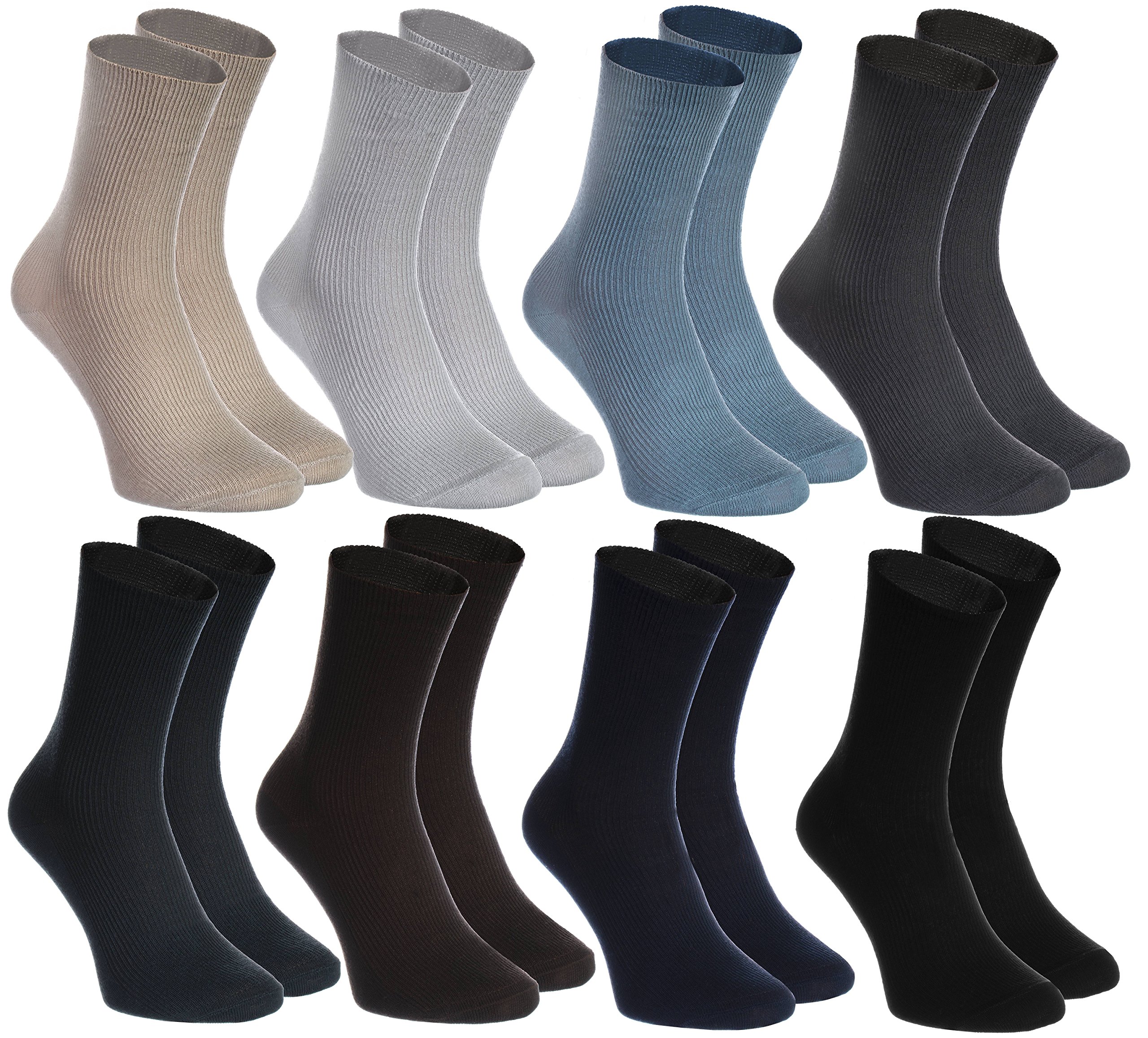 **Diabetic Socks for Swollen Feet - Soft Elastic Cotton Socks for Men & Women - Rainbow Colors - Ideal for Diabetes Care, Edema & Comfort All Day**