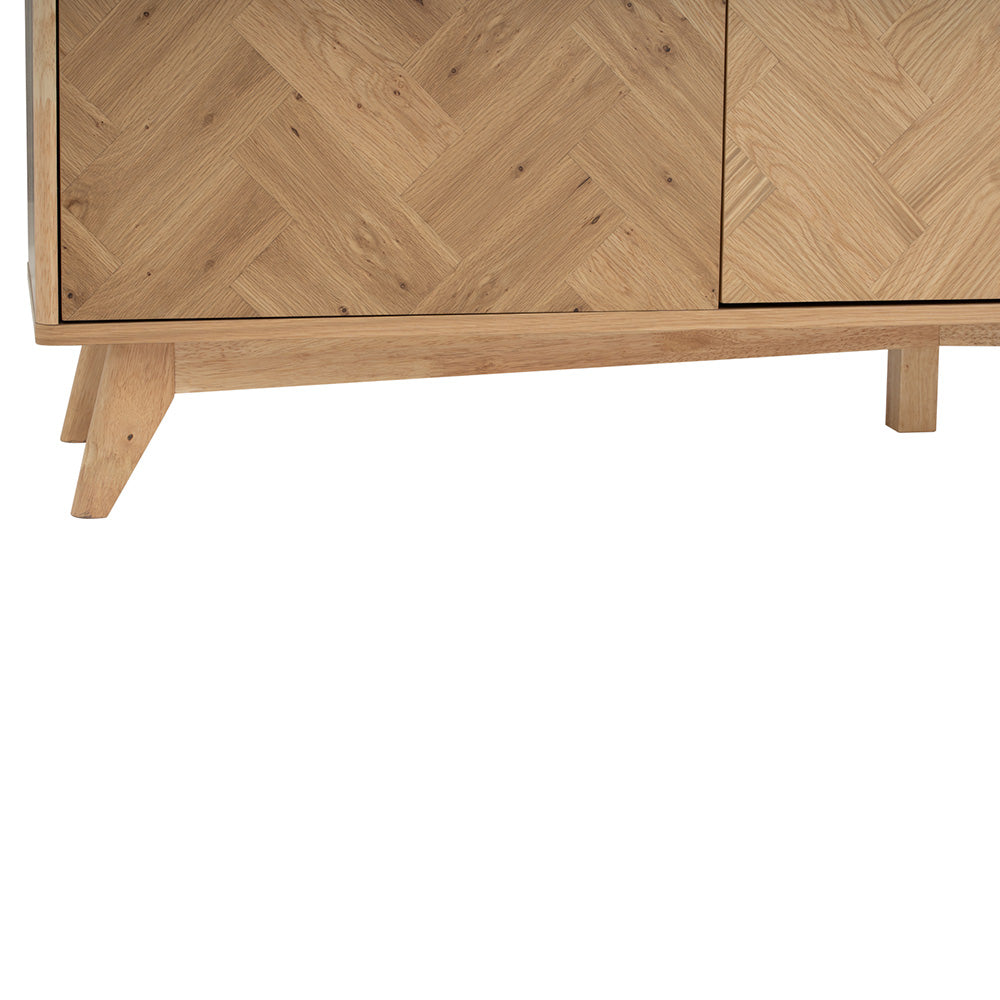 180cm Oak LOFTUS Sideboard Buffet Cabinet - Modern Dining Room Storage for Dishes, Linens & Entertaining Essentials