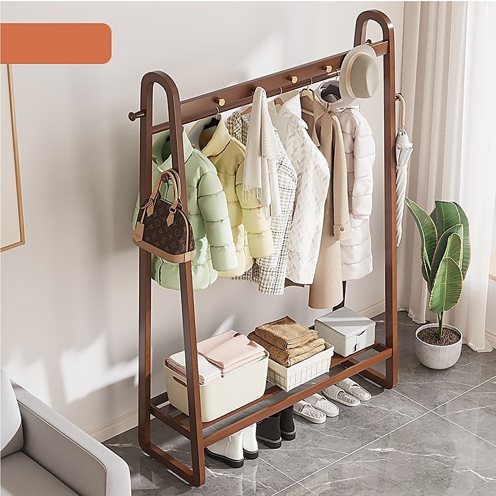 160x100cm Slim Space Saving Clothes Rack - Stylish Freestanding Garment Organizer for Bedroom, Closet & Laundry Room Storage