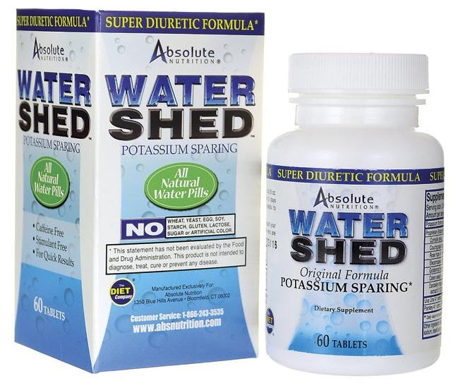 Absolute Nutrition Watershed Water Retention Support Supplement - 60 Tablets for Fluid Balance & Bloating Relief | Ideal for Fitness, Travel & Daily Wellness
