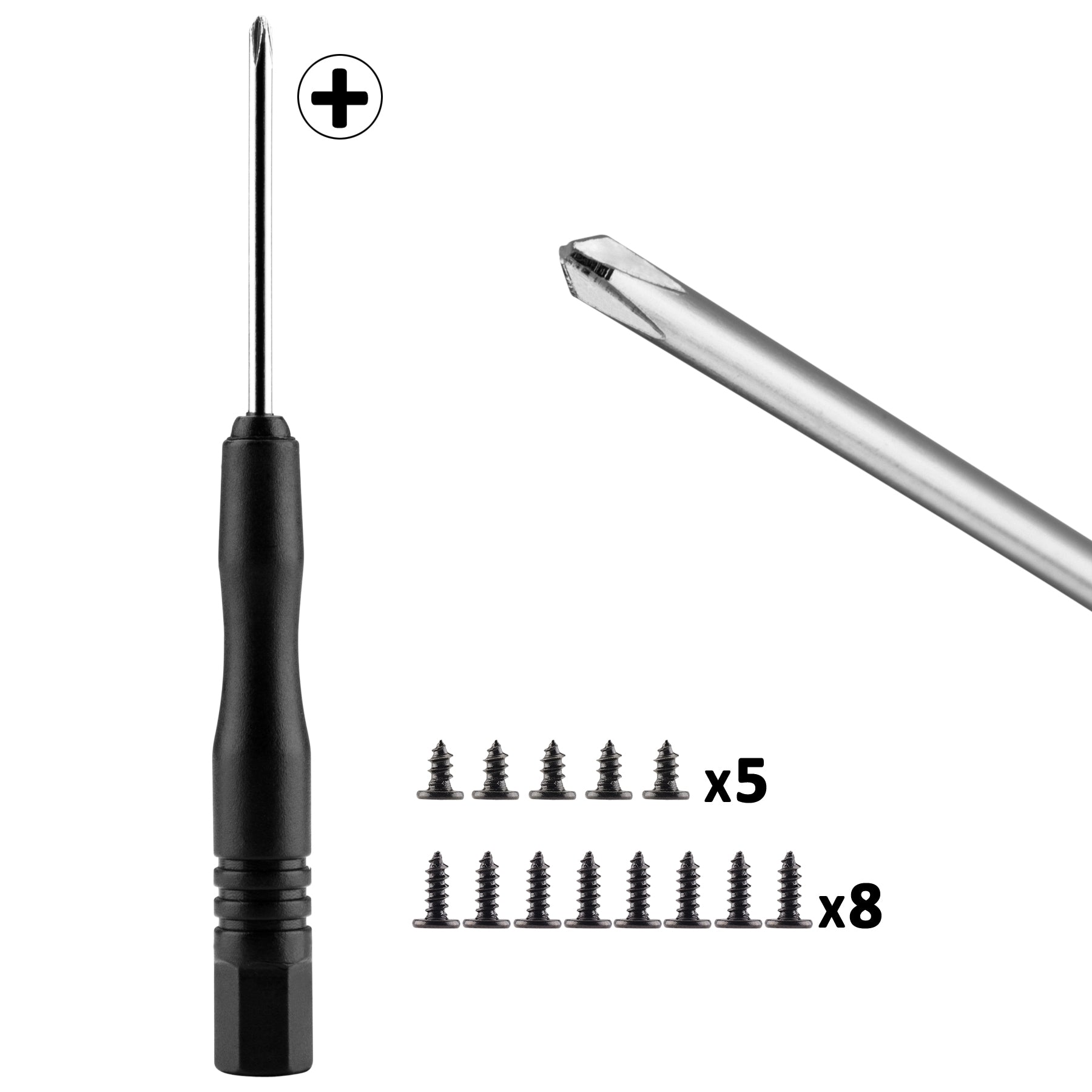 eXtremeRate Open Shell Repair Kit with Phillips Cross Screwdrivers & Custom Screws for PS4 Controller Installation, Maintenance and Cleaning - Perfect for DIY Controller Mods and Professional Repairs (Model ZPSMQ0003)