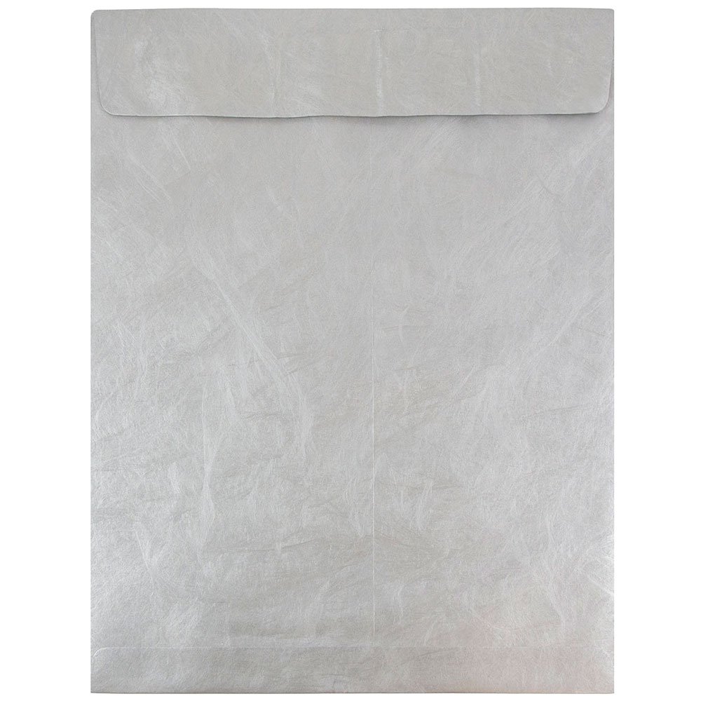 Tear-Proof Tyvek Envelopes 11.5x14.5 Silver - 25 Pack for Mailing & Catalog Storage