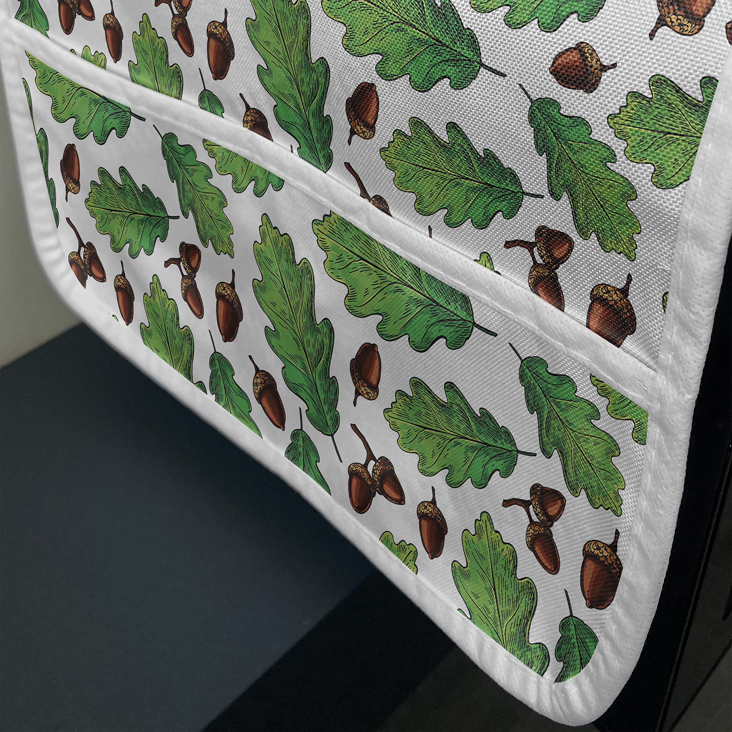 Ambesonne Oak Tree Microwave Cover - Waterproof Kitchen Organizer with Pockets, 36