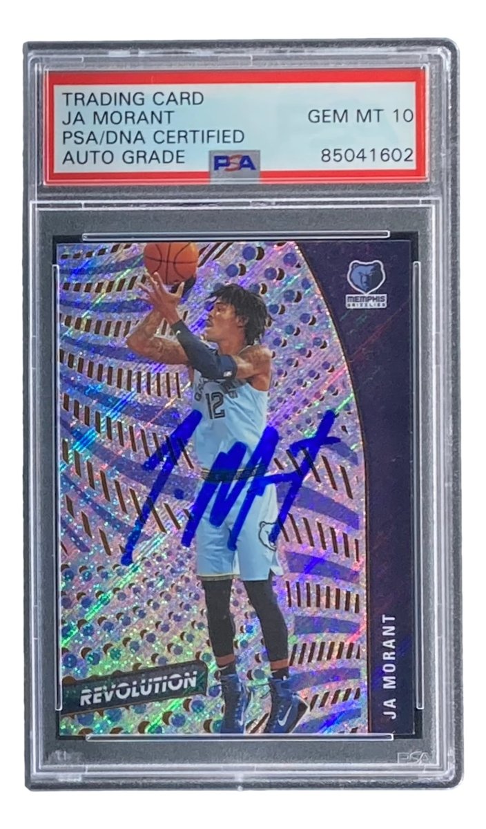 Ja Morant Autographed 2021 Panini Revolution #83 Memphis Grizzlies Basketball Trading Card PSA/DNA Certified Gem Mint 10 - Perfect for NBA Collectors, Sports Memorabilia Enthusiasts & Investment