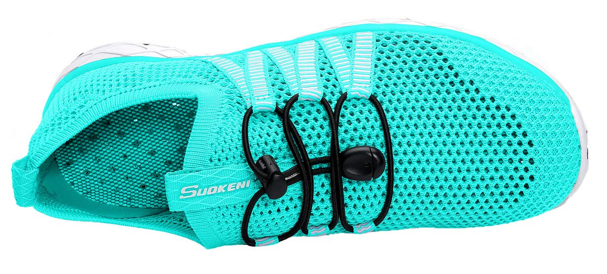 SUOKENI Women's Quick Dry Slip On Water Shoes - Lightweight Aqua Socks for Beach, Pool, Surfing & Water Sports | Barefoot Swim Shoes for Women