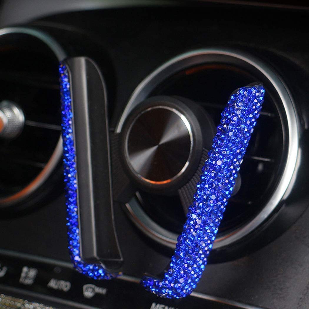 Sparkly Rhinestone Car Phone Holder - Universal Air Vent Mount for Safe Driving