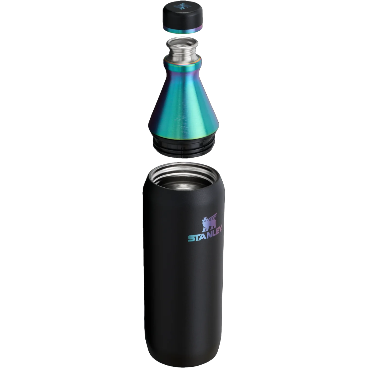 Black Chroma All Day Slim Water Bottle 20 oz - Leak Proof, Insulated Stainless Steel for Gym, Hiking & Travel - BPA Free, Keeps Drinks Cold 24 Hours