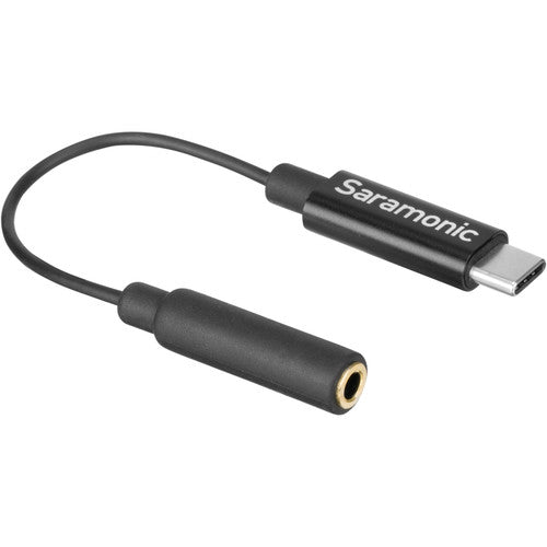 Saramonic 3.5mm TRS Female to USB Type C Audio Adapter Cable - Mono/Stereo Microphone to Android Phone Converter - Perfect for Podcasting, Live Streaming & Mobile Recording