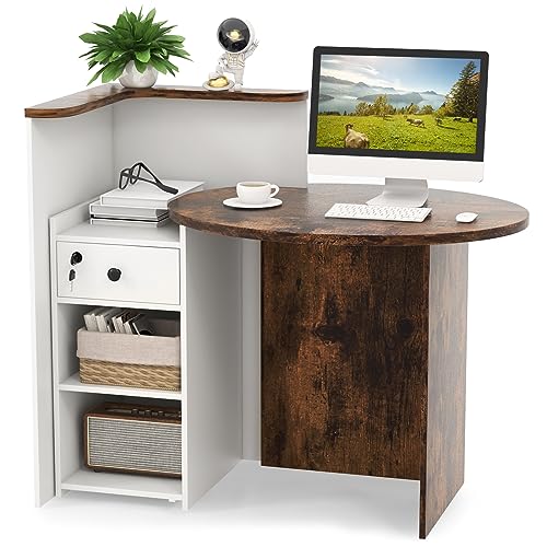 White & Rustic Brown