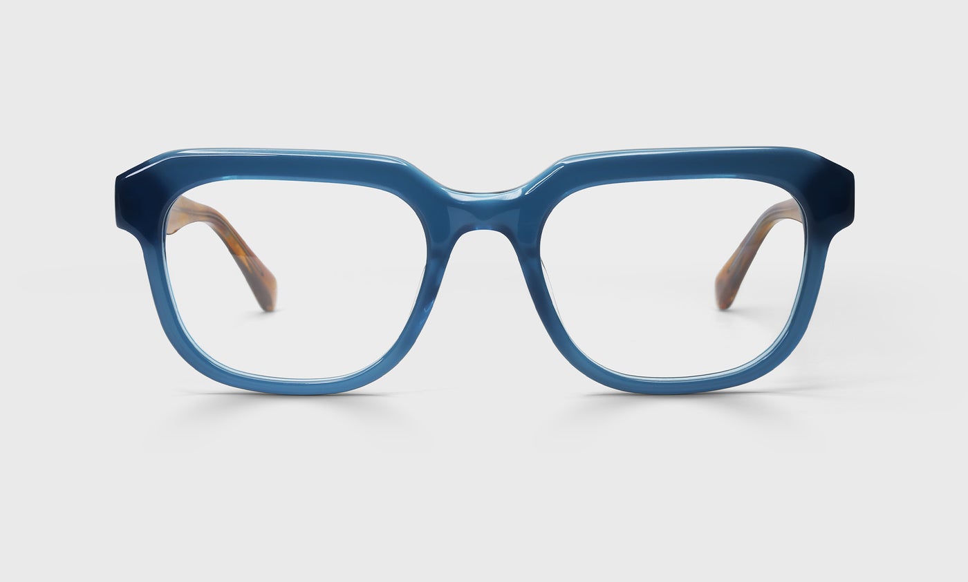 Breaking News Color 59 Teal Front with Orange Demi Temples - Stylish Eyeglasses for Women & Men, Lightweight Acetate Frame, Perfect for Reading, Work, and Fashion Accessories