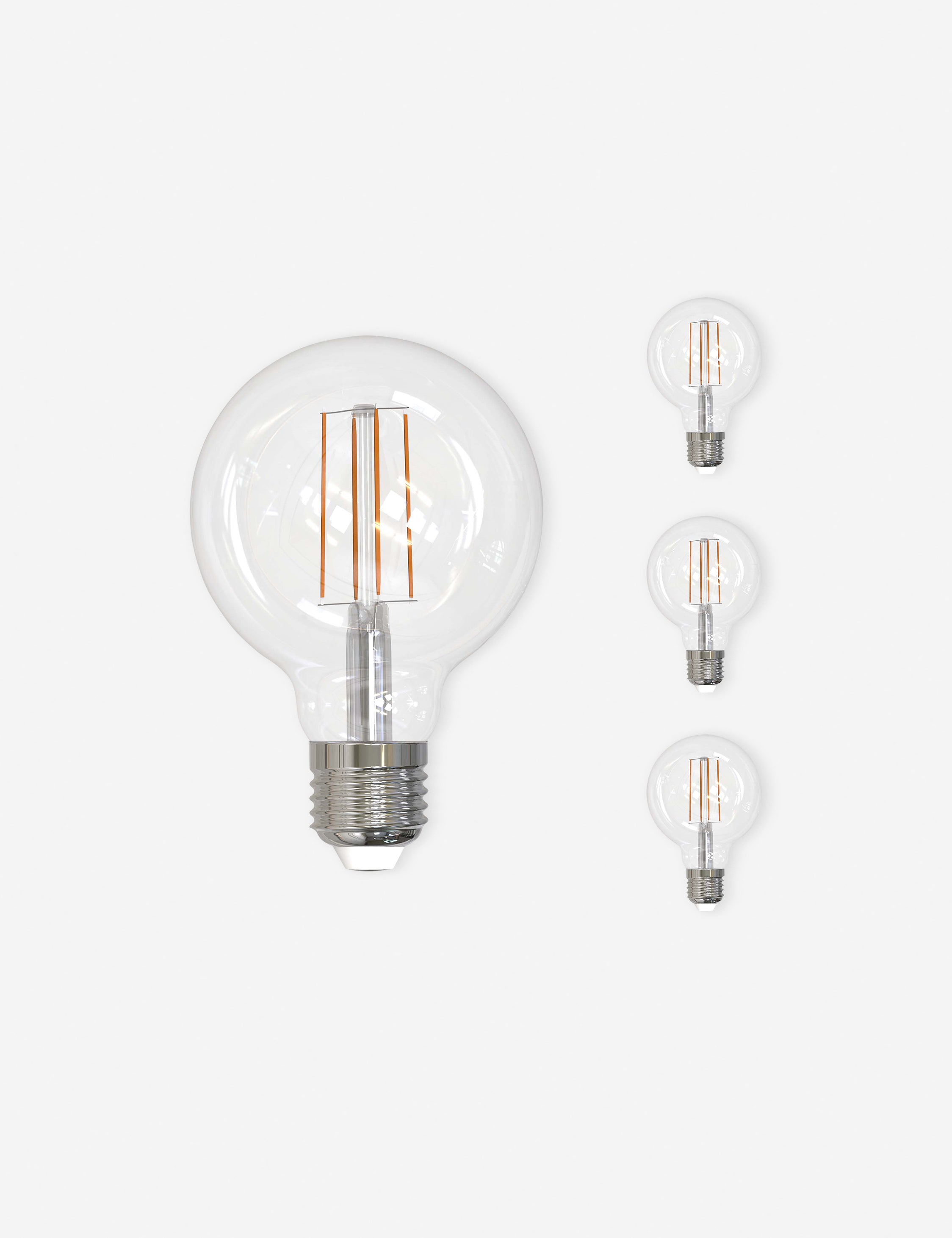 Energy Efficient G25 LED Filament Bulb - 4 Pack Vintage Edison Style Light Bulbs for Chandeliers, Pendant Lights & Home Decor