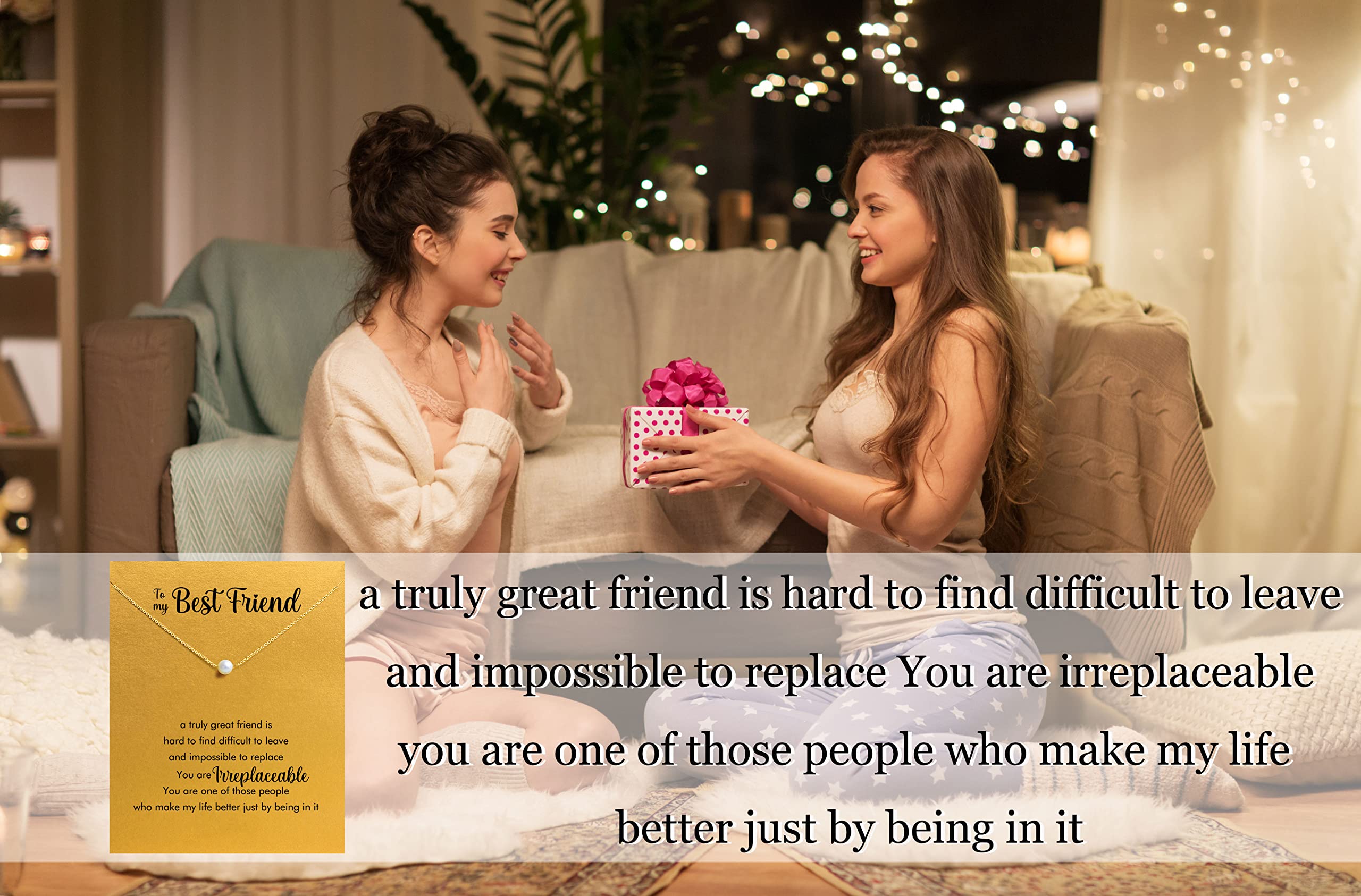 Best Sister Necklace for Women - Unique Sister Gifts & Best Friend Jewelry - Christmas, Birthday, Graduation Present with Wish Card - Perfect for Sisterhood Bonding, Special Occasions and Heartfelt Moments