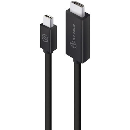 Alogic Mini DisplayPort to HDMI Cable 2m - 4K 60Hz High-Speed HDMI to Mini DP Cable for MacBook, iMac, PC, Monitor, Projector - Gold-Plated Connectors for Crystal Clear Audio/Video Transmission - Perfect for Home Office, Gaming & Presentations