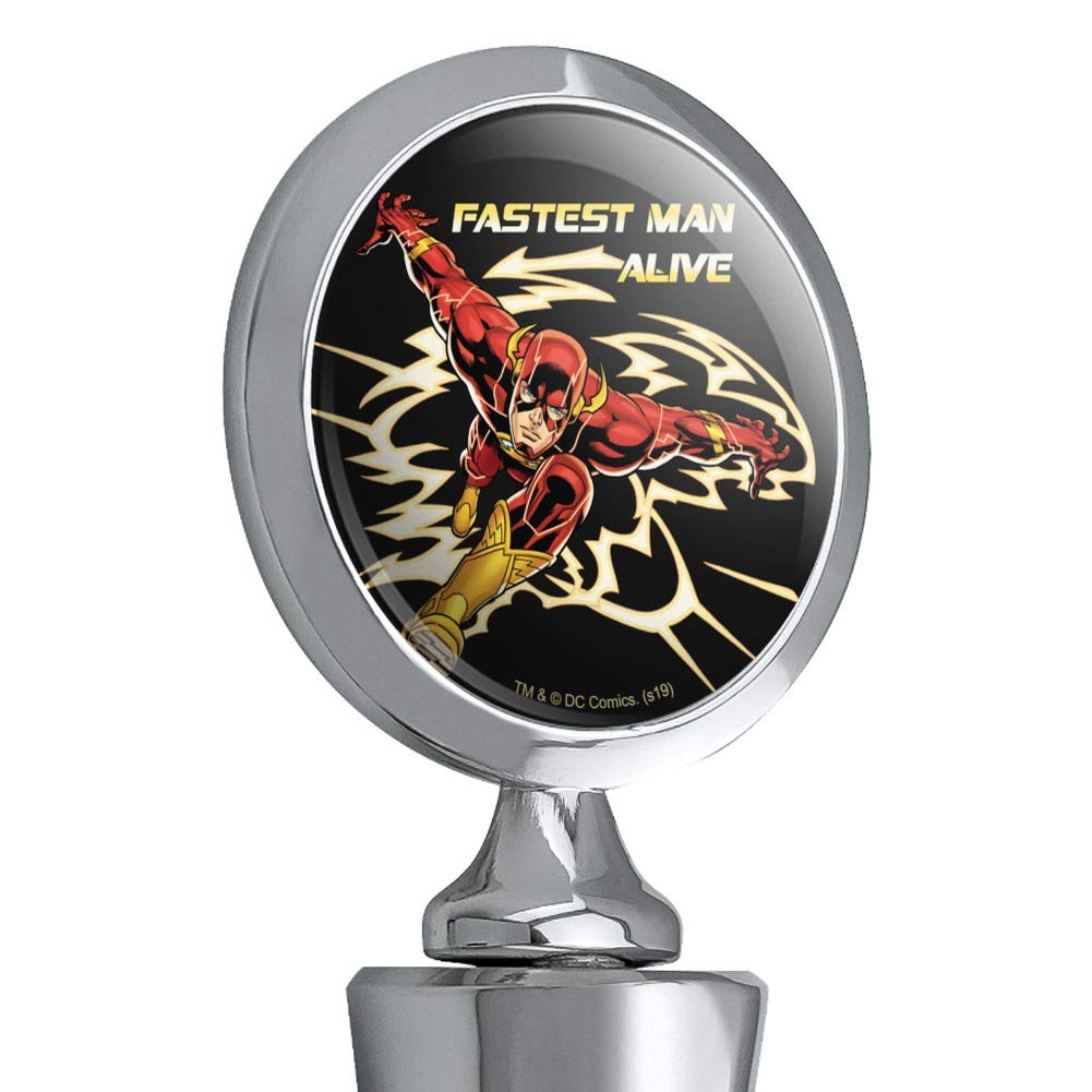 The Flash Fastest Man Alive Wine Bottle Stopper - DC Comics Collectible Bar Accessory for Wine Lovers & Superhero Fans - Perfect for Parties, Gifts & Home Decor
