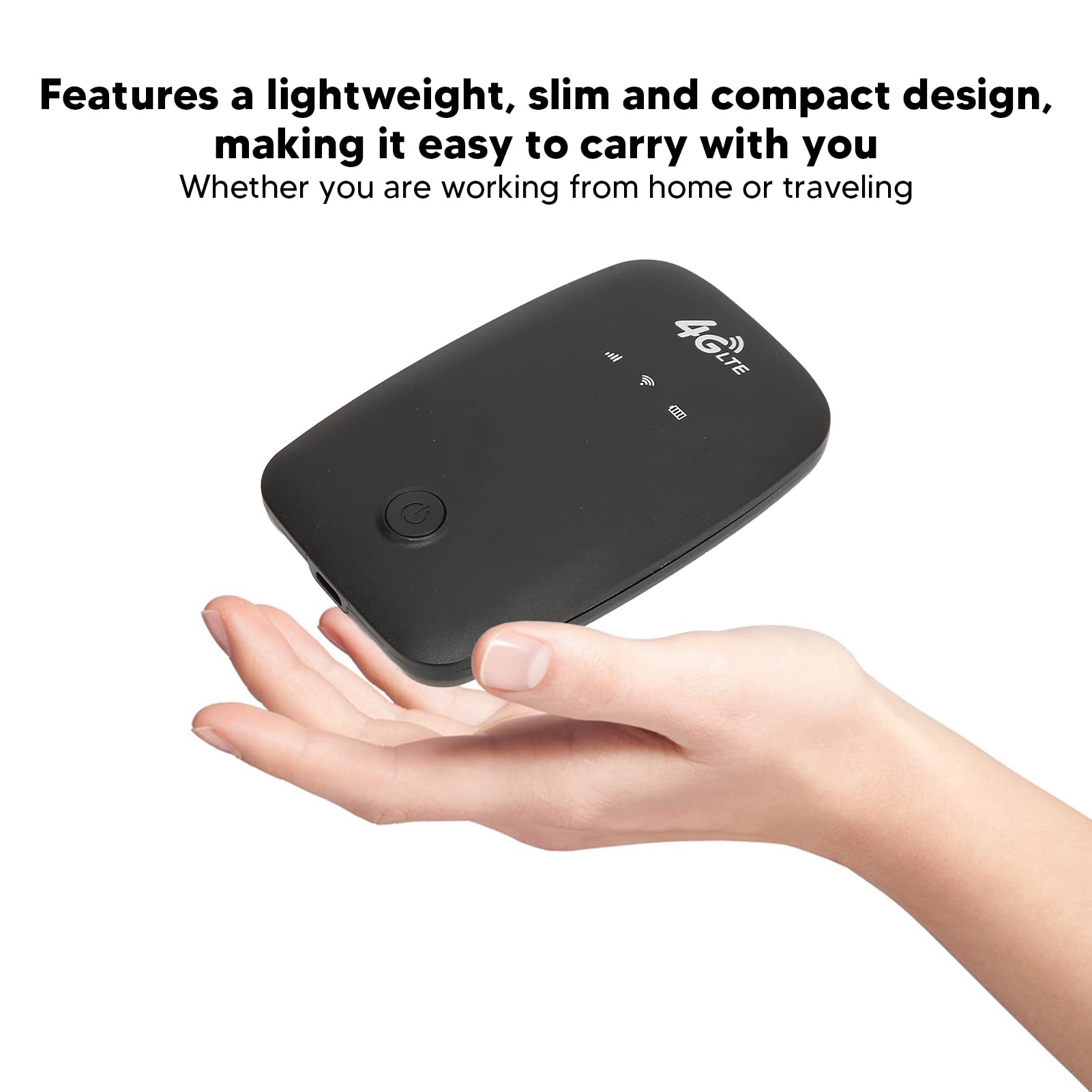 4G LTE Mobile WiFi Hotspot Router with SIM Card Slot, 2100mAh Portable Battery - Fast Wireless Internet for Business Travel, Car Use & Home | Secure Connectivity Anywhere