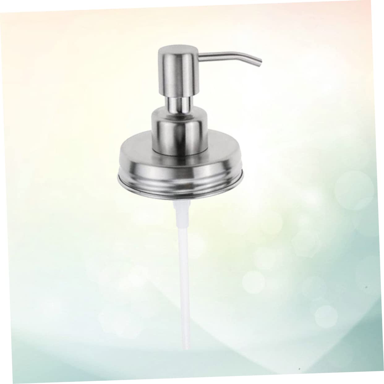 TOPBATHY Stainless Steel Soap Dispenser Pump Lid Replacement for Mason Jars - Perfect for Bathroom, Kitchen, and DIY Home Decor Projects