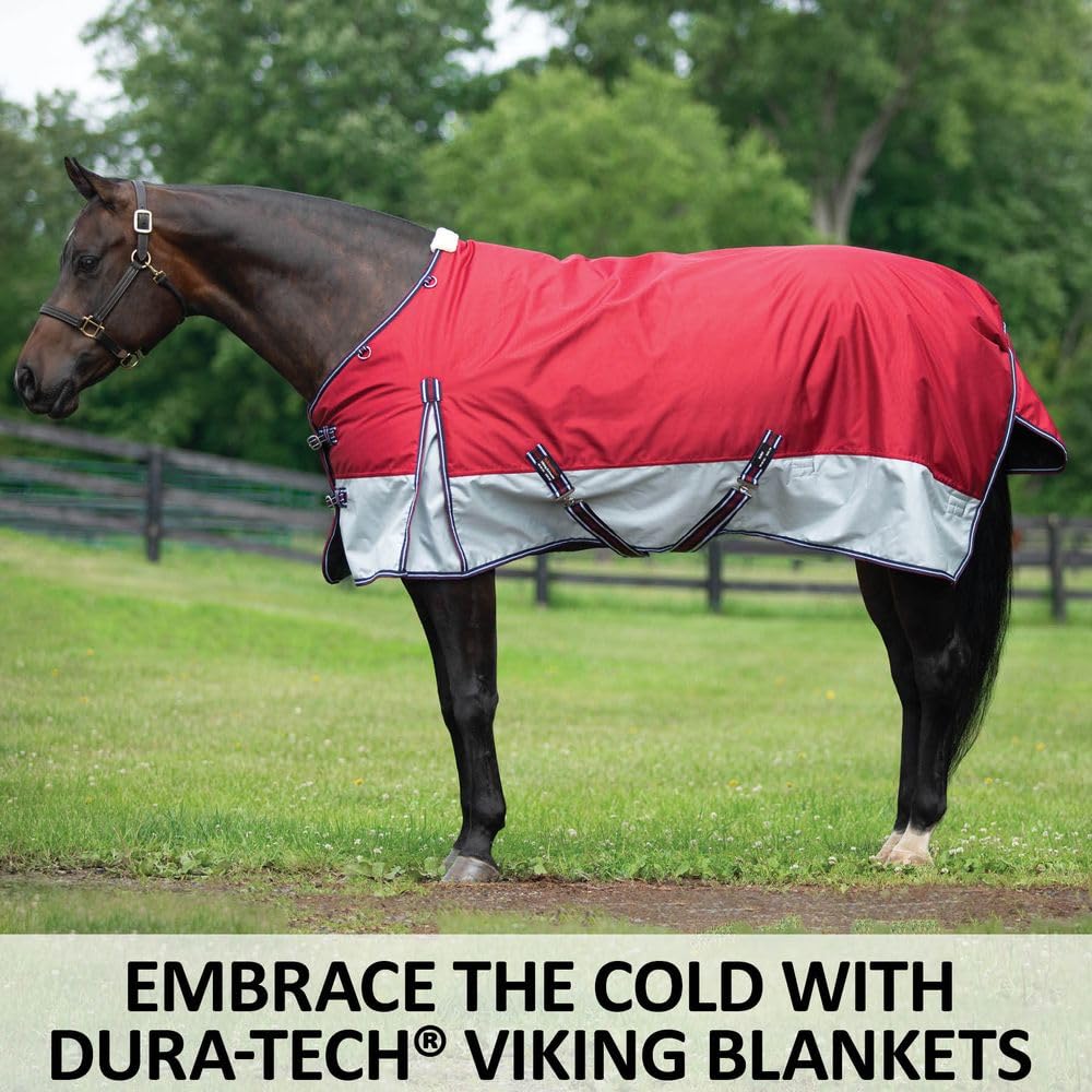 Viking Extreme Surcingle Horse Turnout Blanket | 1680D Waterproof Winter Horse Blanket | Euro Fit for Warmth & Protection | Ideal for Cold Weather Riding & Stable Use