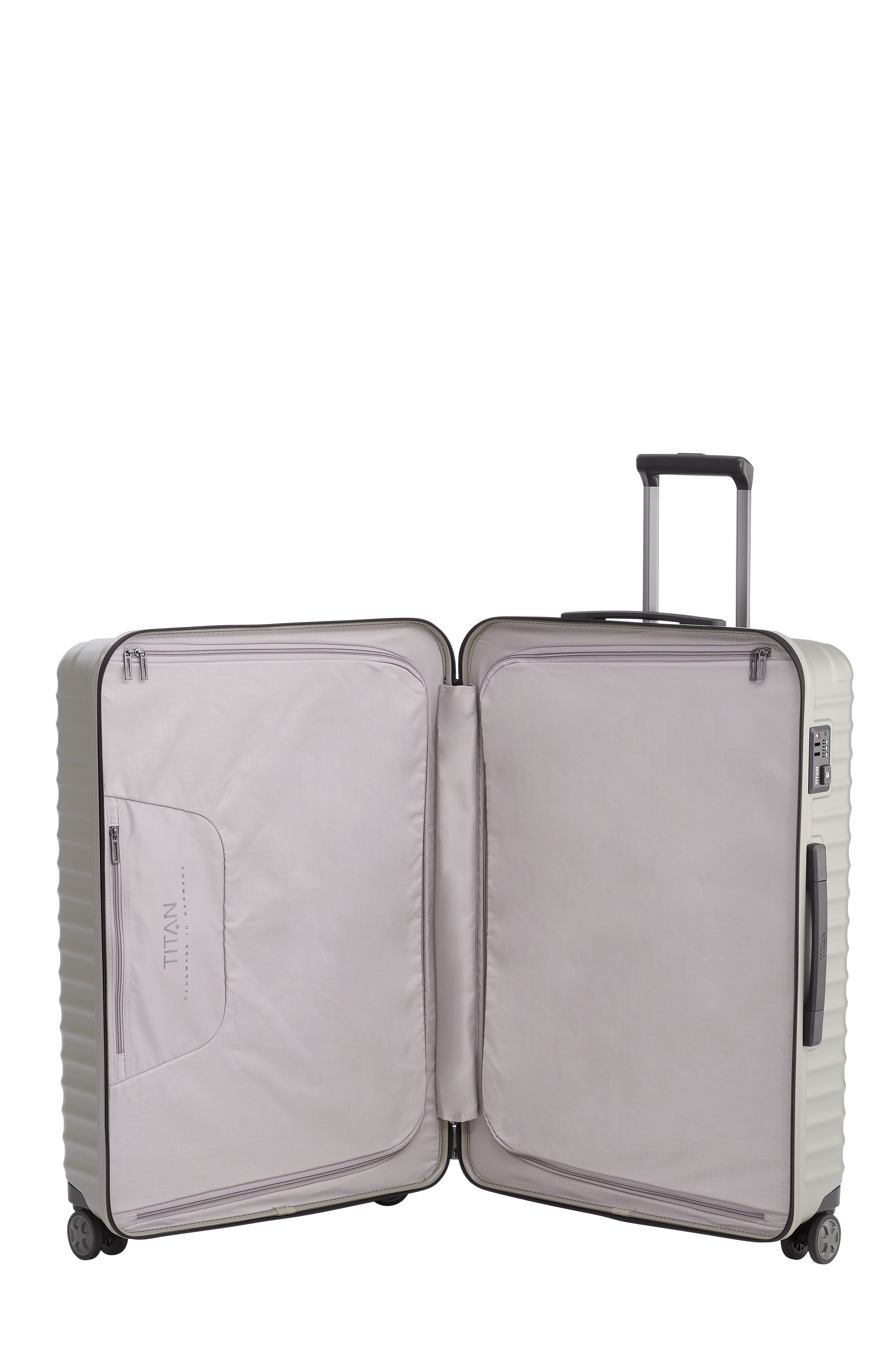 Titan LITRON Trolley L Large Luggage - Spinner Suitcase with 360° Wheels for Travel, Business Trips & Vacations | Durable Expandable Check-in Luggage for Airlines