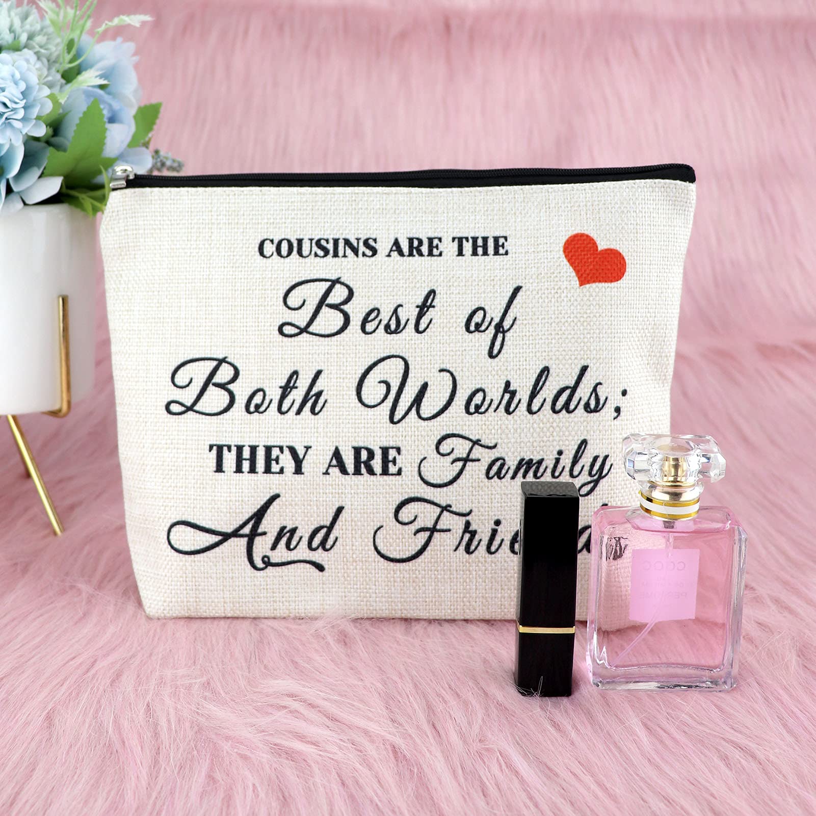 **Stylish Makeup Bag for Women - Perfect Birthday, Christmas & Graduation Gift for Bestie, Sister & Friends - Travel Cosmetic Pouch for Daily Use & Special Occasions**