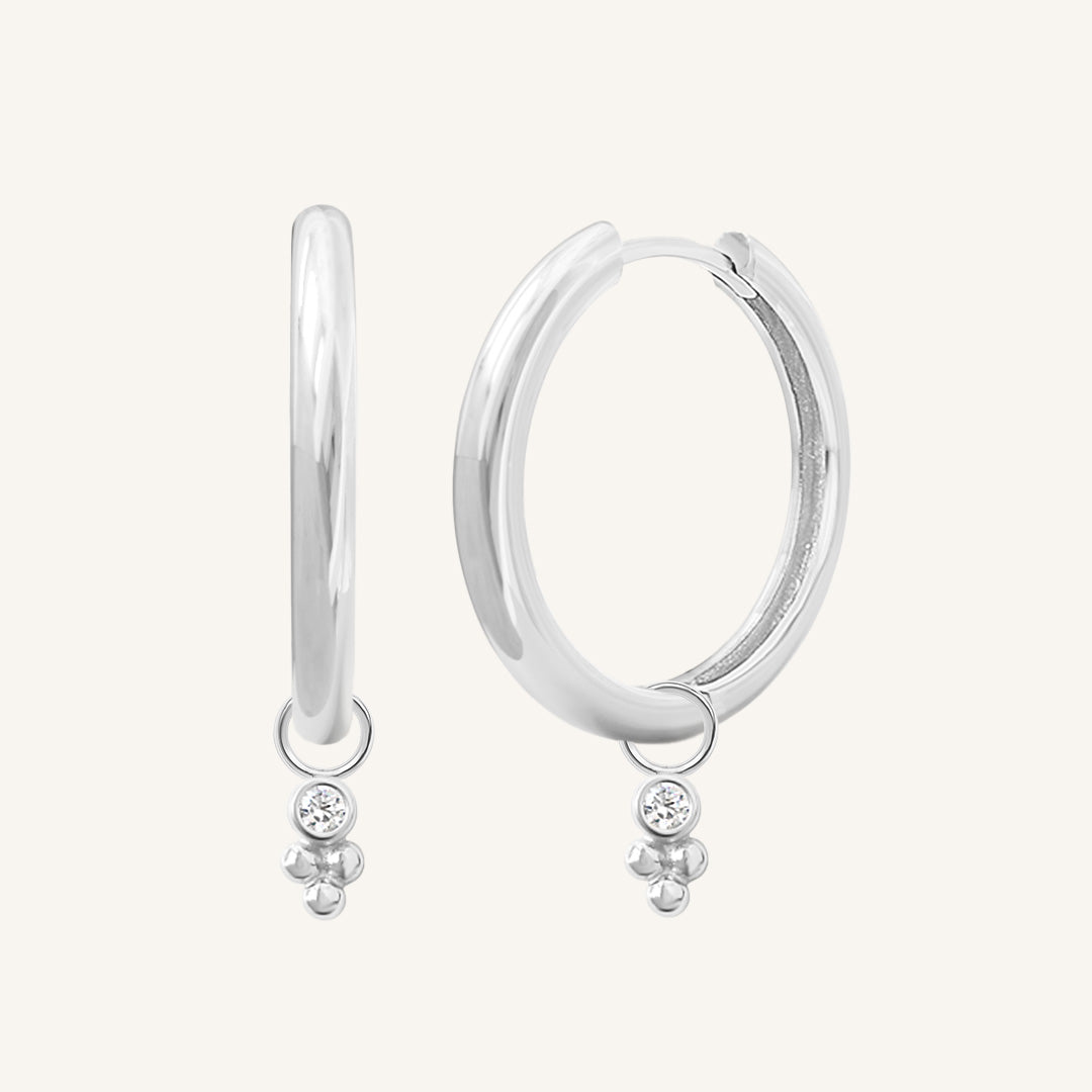 Clarity Plain Hoops - Minimalist Sterling Silver Hoop Earrings for Women, Everyday Wear & Special Occasions