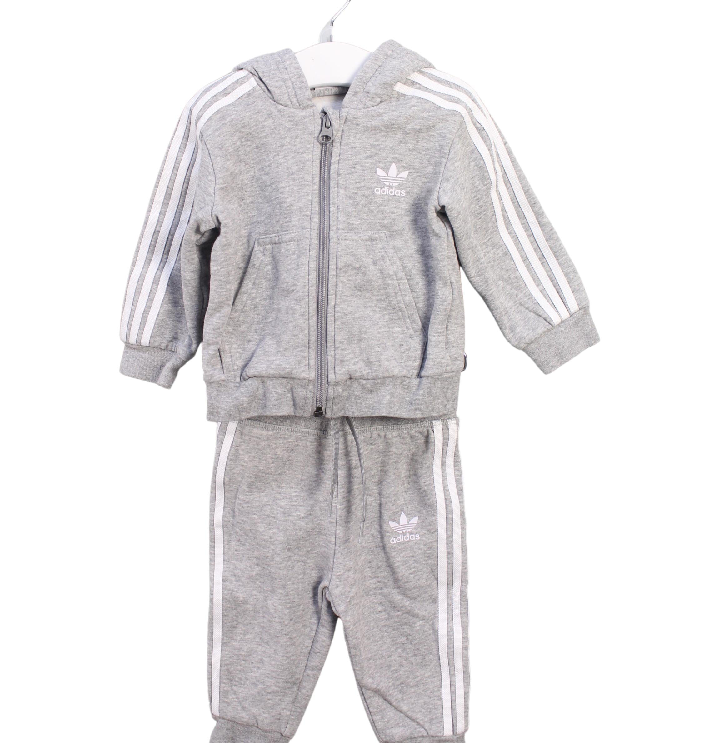 Adidas Men's Sweatshirt and Sweatpant Set - 6-9 Months | Comfortable Cotton Baby Jogger Outfit for Playtime & Casual Wear