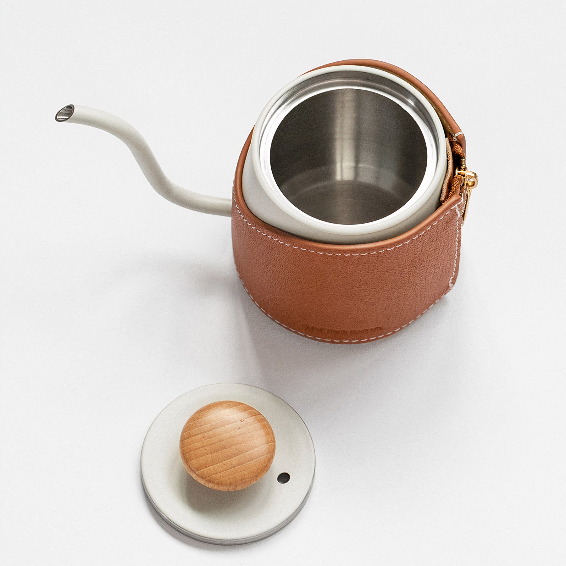 Mini Handleless Coffee Pot - Portable Pour Over Coffee Maker for Home, Office & Travel - Perfect for Drip Brewing, French Press & Cold Brew Coffee