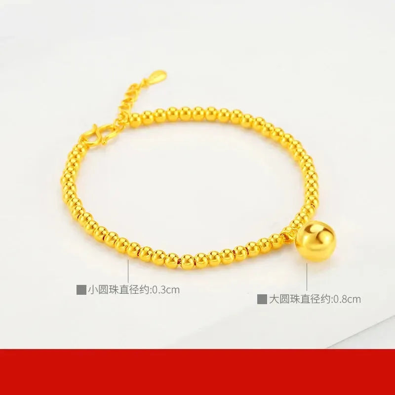 24K Pure Gold Bracelet for Women - 999 Solid Real Gold Bangle, Upscale Classic Jewelry Gift for Anniversary, Valentine's Day & Special Occasions
