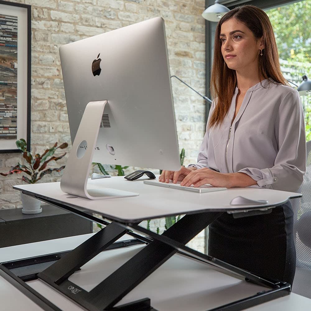Lightweight Scandinavian Standing Desk Converter - Adjustable Height for Work & Study