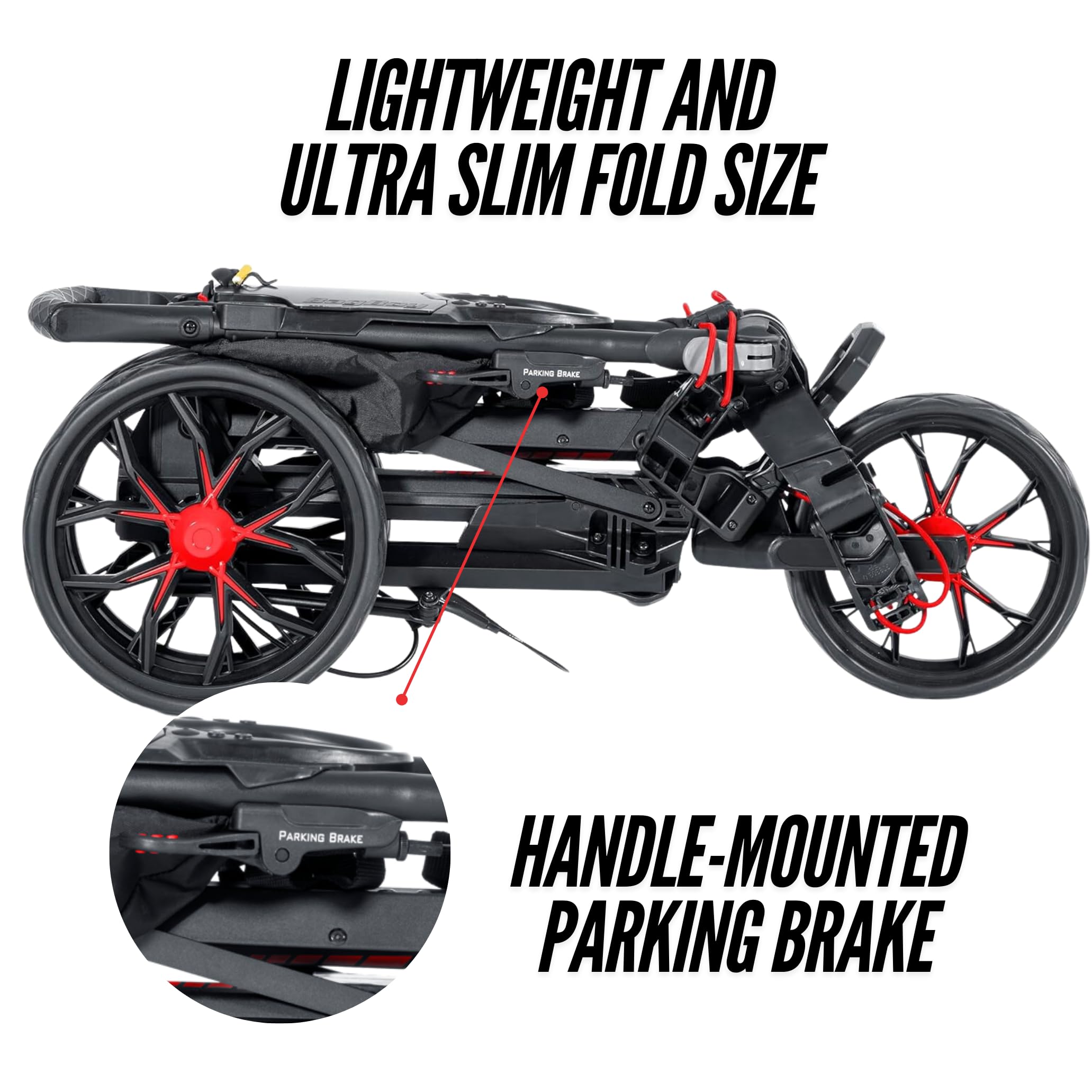 Bag Boy Slimfold Push Golf Cart - Lightweight & Compact for Easy Transport
