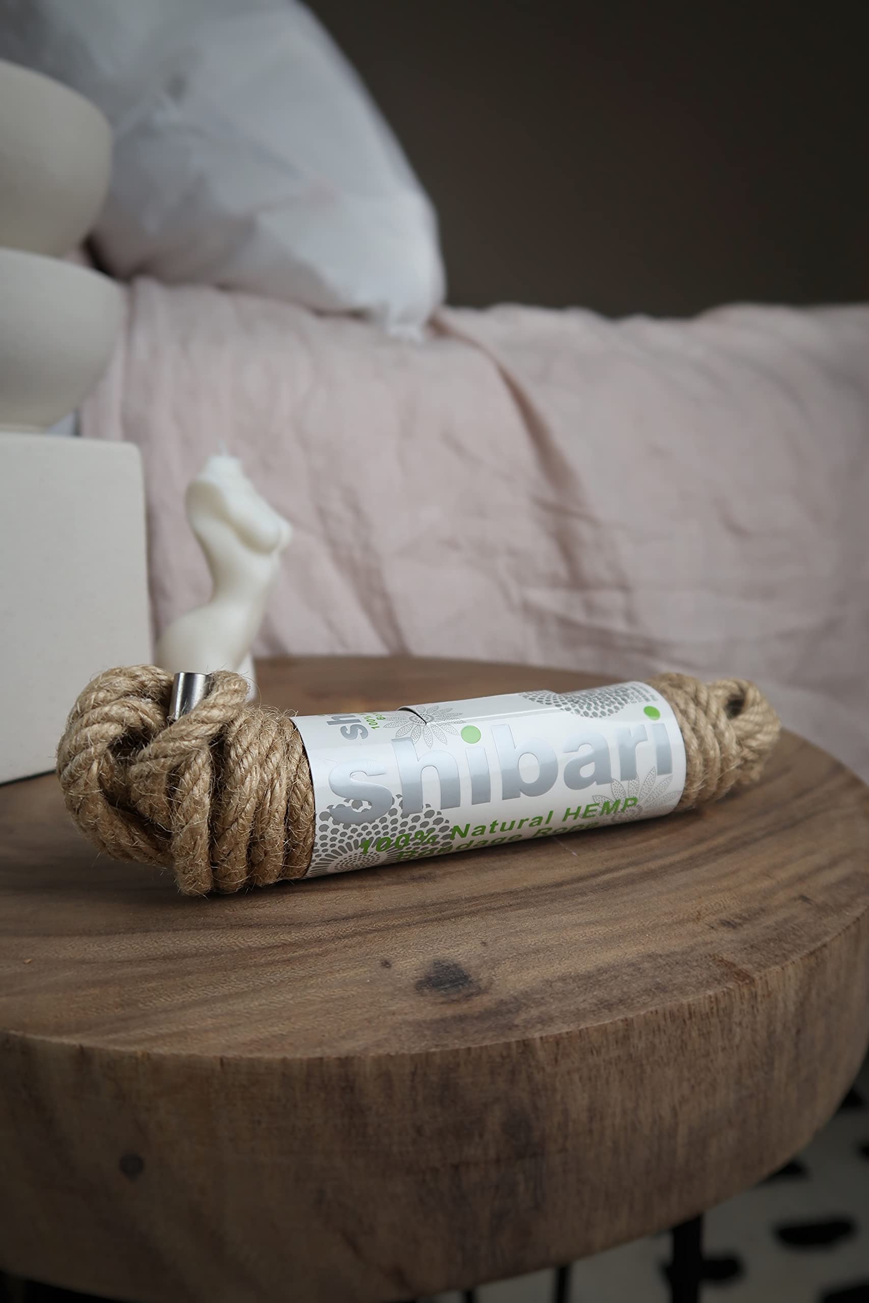 Premium Shibari BDSM Bondage Rope - 100% Natural Hemp for Sensitive Skin & Durability - 5 Meter (16 Ft) Roleplay Restraint Kit for Couples - Perfect for Beginners in Fetish, Kink & Sensual Play - Enhance Intimacy & Spice Up Your Bedroom Adventures