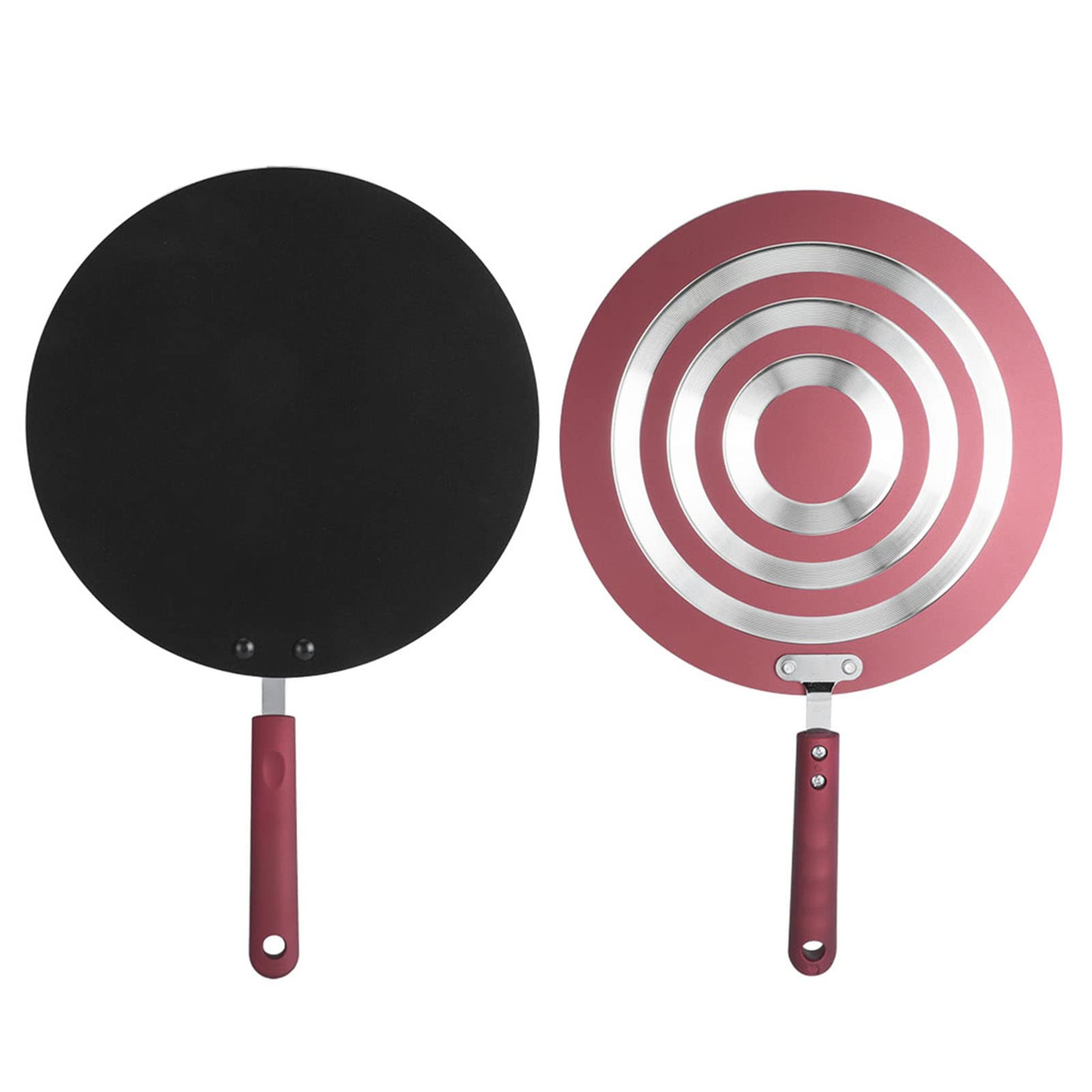 Non-Stick Portable Crepe Maker Pan with Spreader - Mini Pancake Griddle for Home Cooking, Breakfast & Desserts - Perfect for Crepe Lovers, Camping & Quick Meals