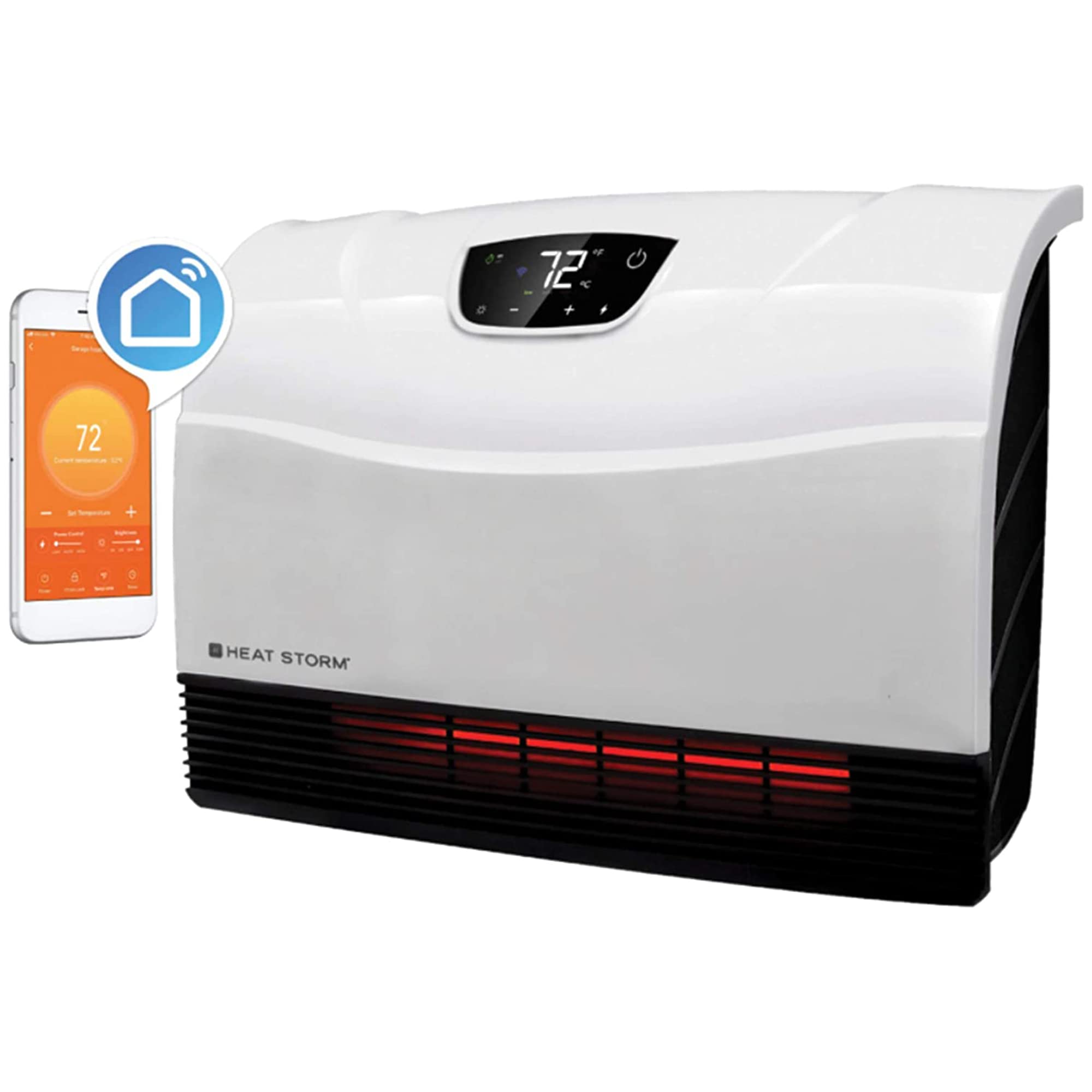 Heat Storm HS-1500-PHX-WIFI Smart Infrared Heater - WiFi Enabled, Wall Mounted Space Heater for Indoor Use - Perfect for Living Rooms, Bedrooms & Offices