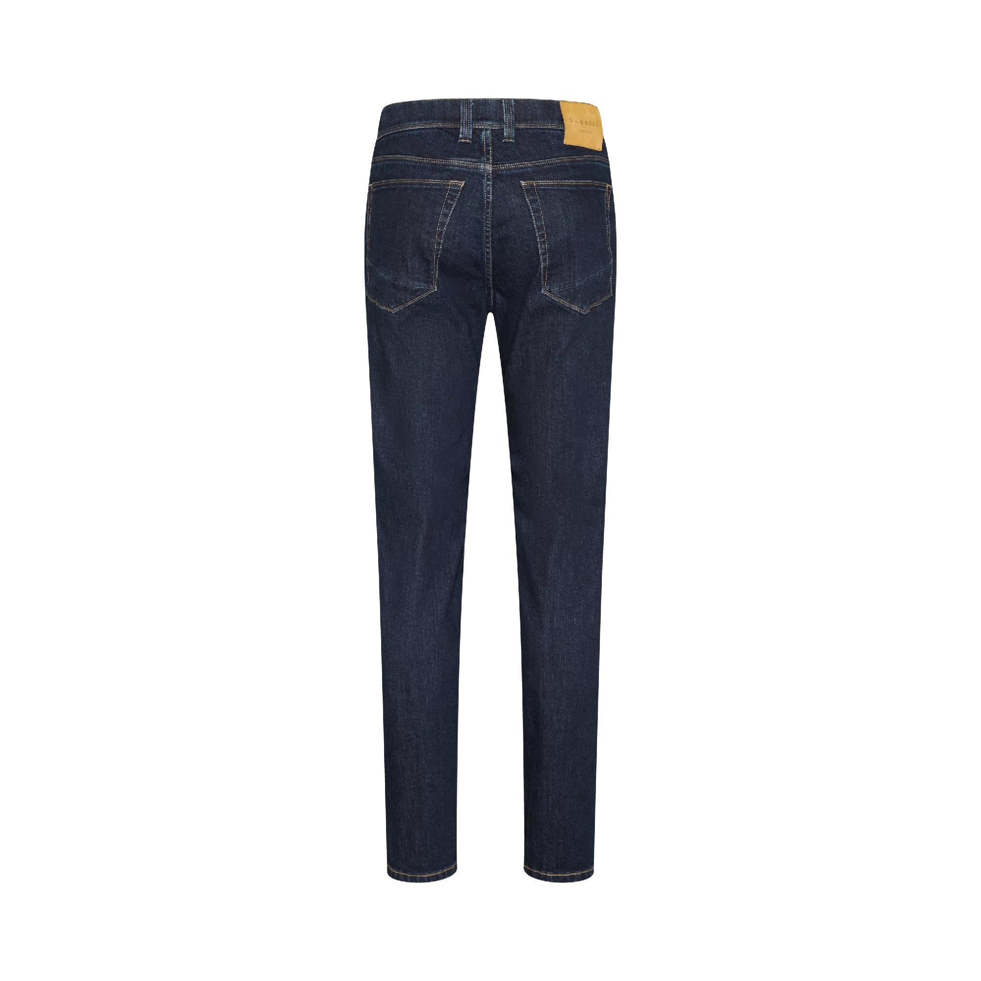 BUGATTI Men's Slim Fit Stretch Denim Jeans - Navy Blue & Classic Denim Wash - Comfortable & Stylish for Casual Wear, Work & Everyday Outfits