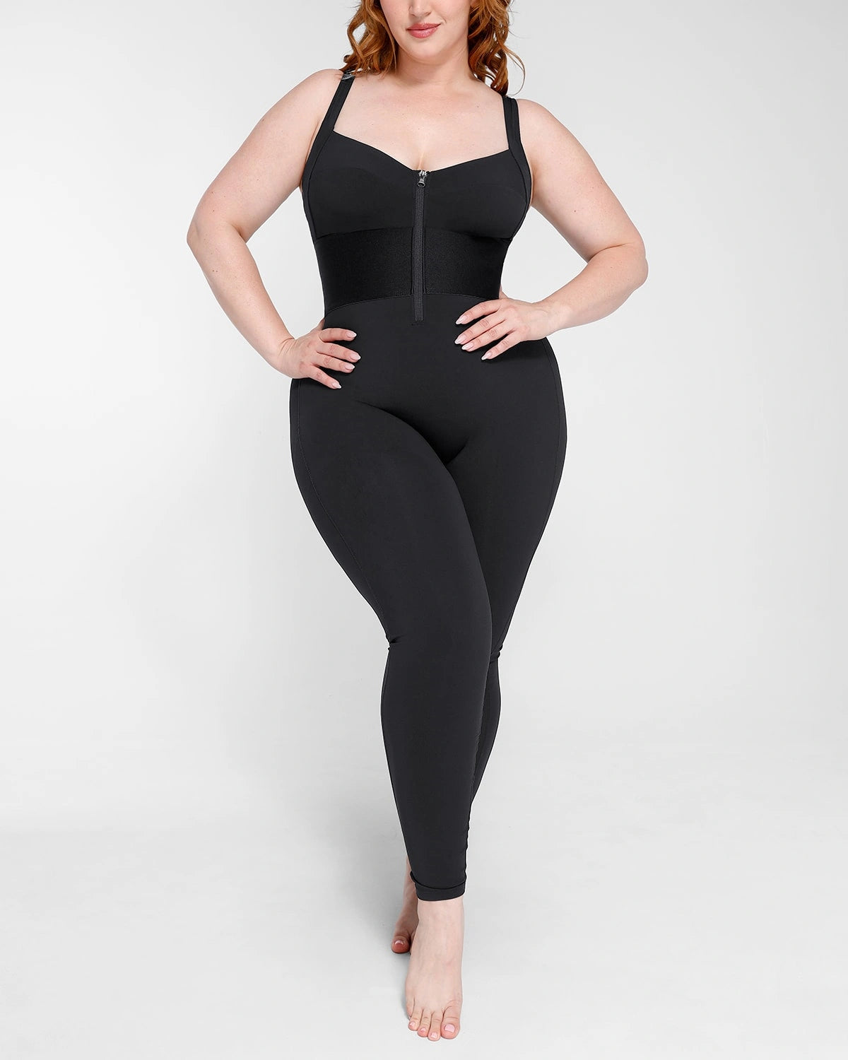 AirSlim® Elastic Waistband Shaping Jumpsuit for Women - Tummy Control Bodysuit with Comfortable Stretch Fabric - Perfect for Workout, Yoga & Everyday Wear