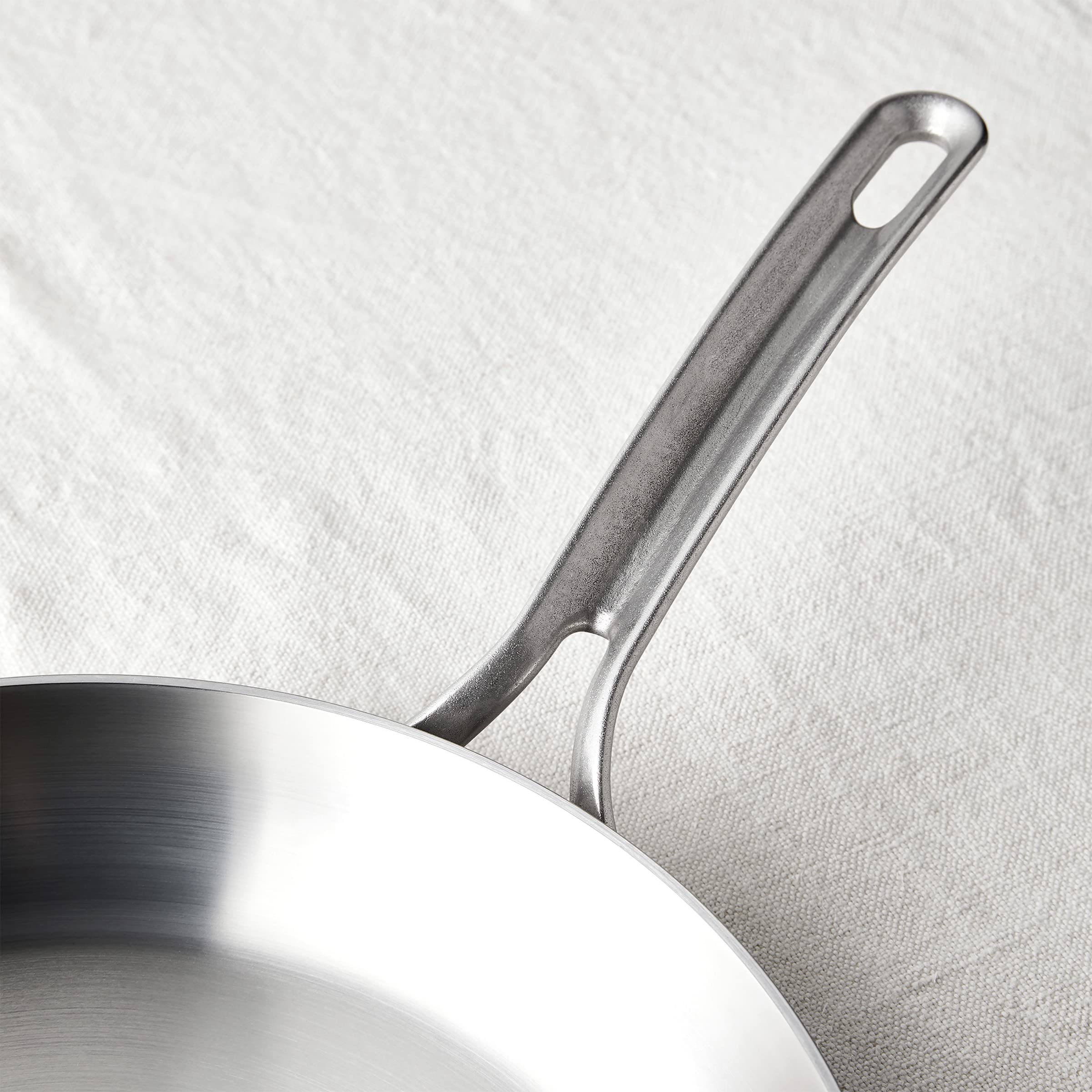 GreenPan X Food 52 Five-Two Essentials 12-Inch Tri-Ply Stainless Steel Frying Pan with Lid - PFAS-Free, Multi-Clad, Induction Compatible, Dishwasher & Oven Safe - Perfect for Searing, Sautéing & Everyday Cooking