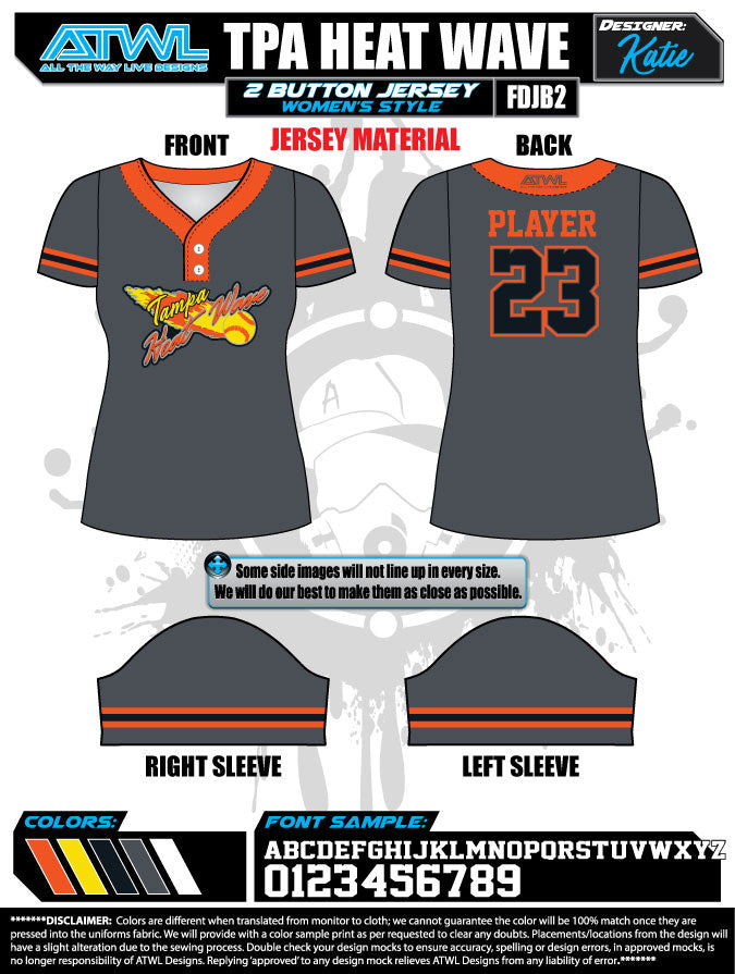 Heatwave 2-Button 10U Youth Baseball Jerseys for Game Day - Perfect for Little League Tournaments & Team Uniforms