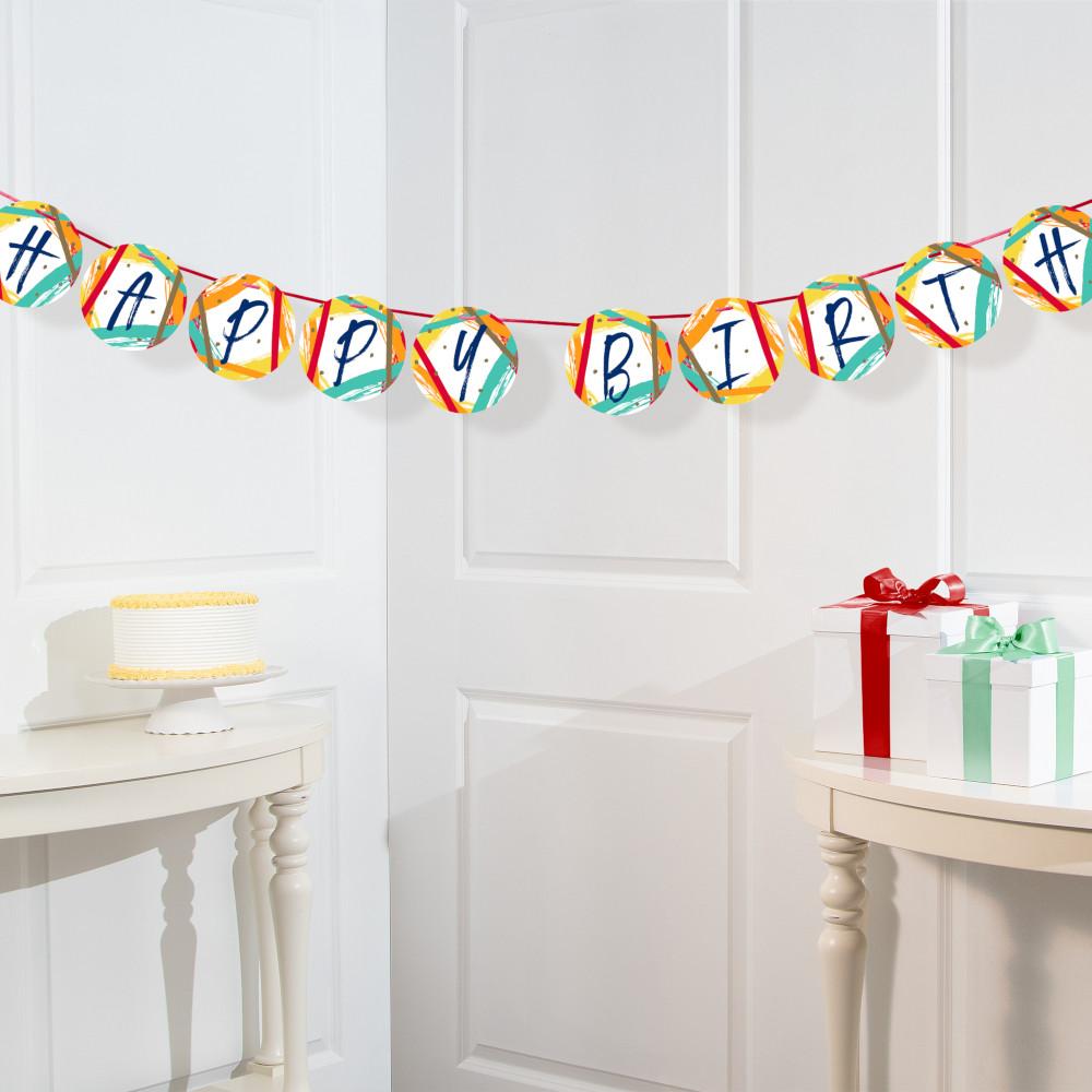 12-Piece Bulk Birthday Stripes Banners Set - Colorful Party Decorations for Birthdays, Baby Showers & Celebrations - Perfect for Indoor & Outdoor Events
