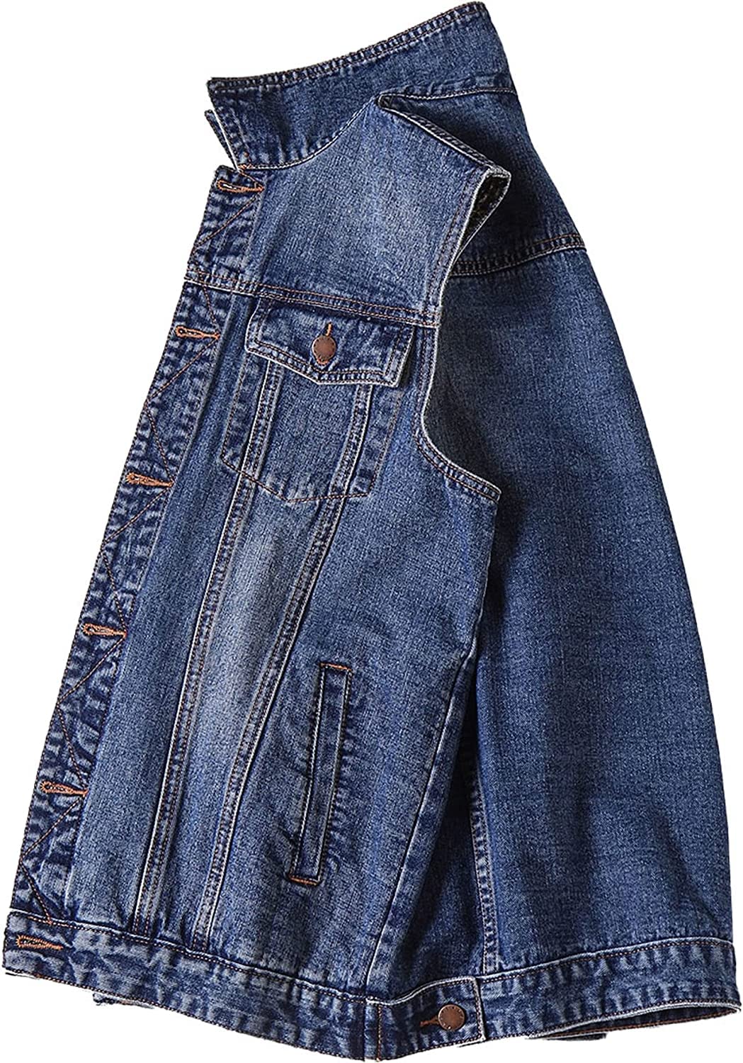 Men's Sleeveless Denim Jacket - Button Down Casual Vest for Spring & Summer | Lightweight Jeans Outwear for Streetwear, Outdoor Activities & Music Festivals