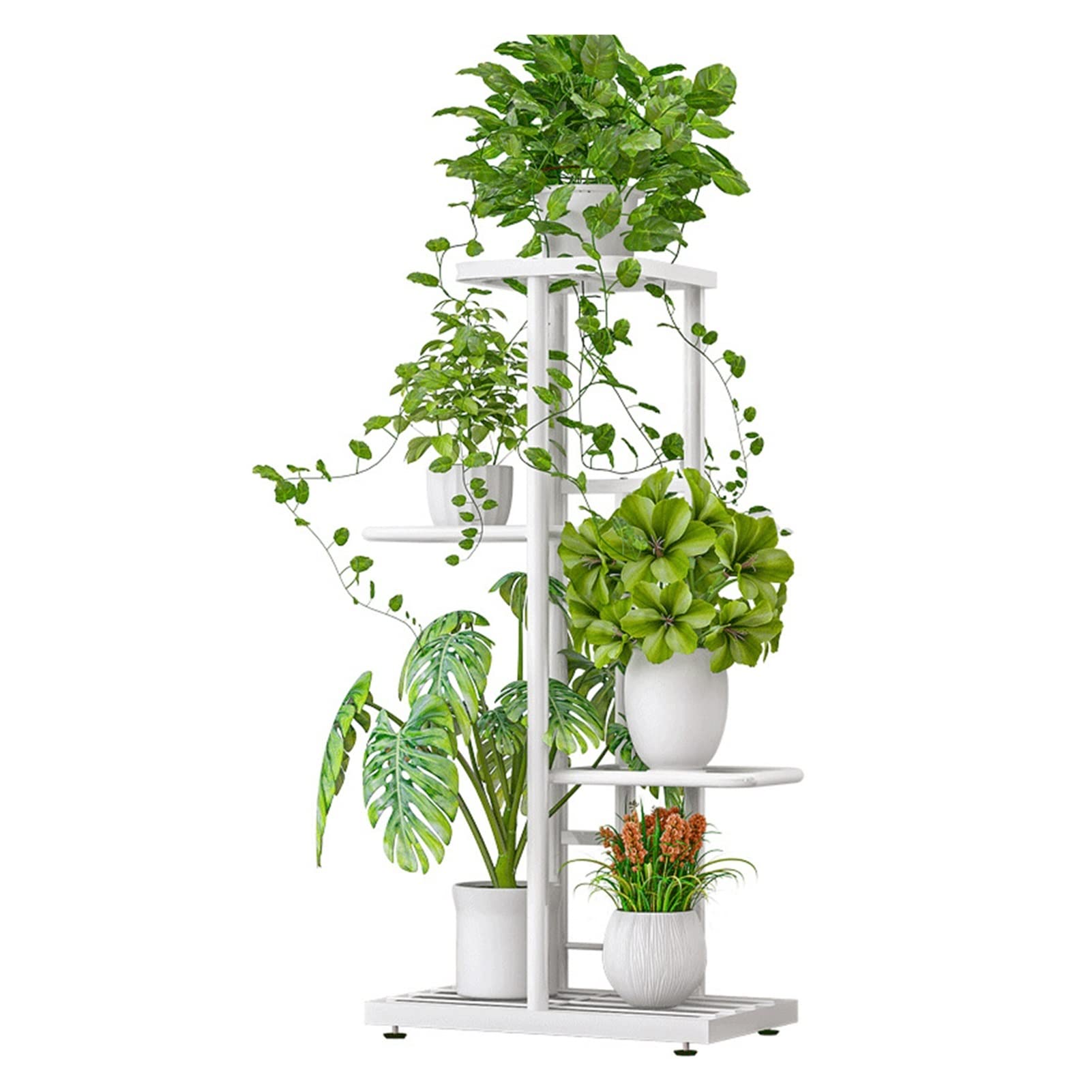 4 Tier 5 Potted Plant Stand - Multi-Flower Pot Holder Shelf, Wooden Planter Rack Organizer for Indoor/Outdoor Plants - Perfect for Balcony, Garden, Patio & Home Decor (Color: 2)