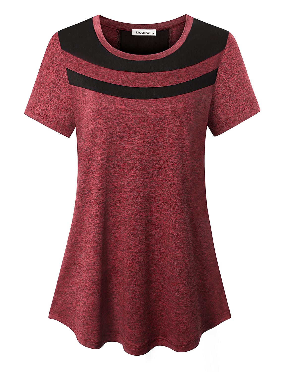 MOQIVGI Women's Short Sleeve Workout Tops - Breathable Running Yoga Fitness Shirts for Women, Casual Athletic Activewear for Gym, Exercise & Outdoor Sports