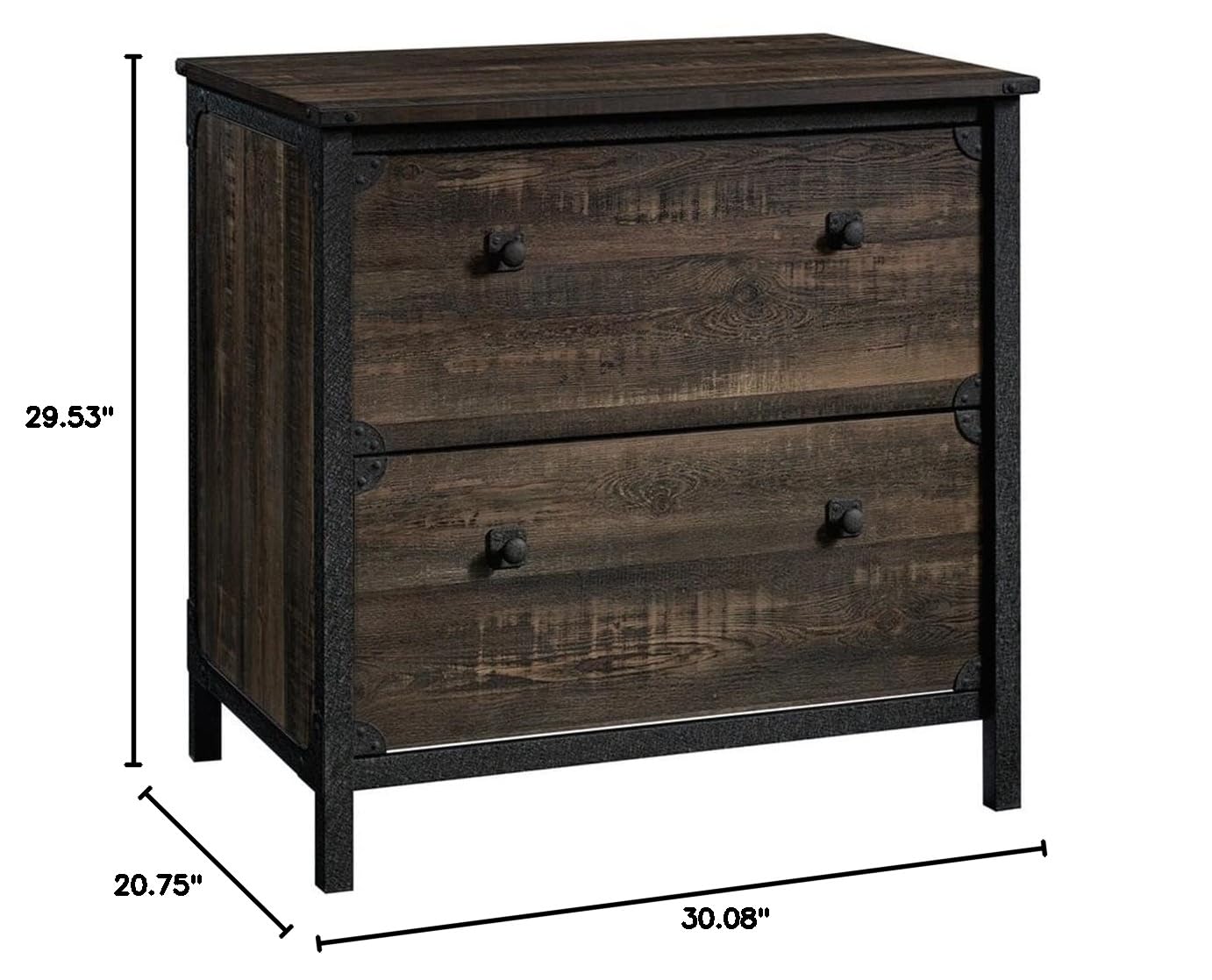 UrbanPro Farmhouse Oak Engineered Wood Lateral File Cabinet - Stylish Home Office & Business Storage Solution for Documents & Folders