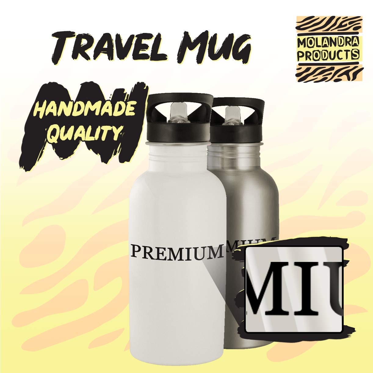 20oz Stainless Steel Water Bottle - Insulated, Leakproof & BPA Free - Perfect for Gym, Hiking & Office - White