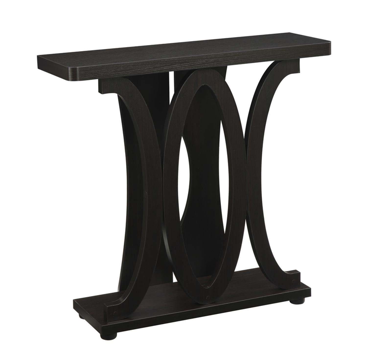 Convenience Concepts Newport Hailey Console Table - Espresso Finish Entryway Sofa Table for Living Room, Hallway & Home Decor