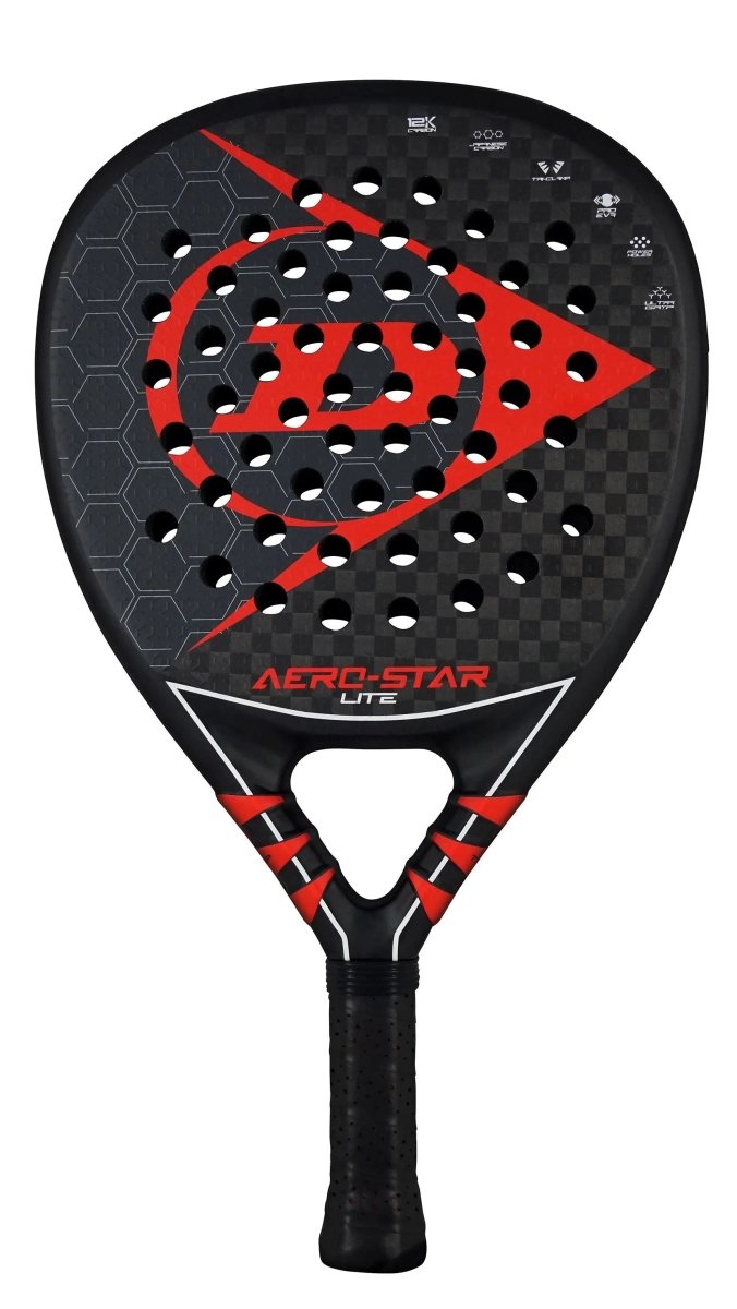 Dunlop Aero Star Lite Padel Racket - Lightweight Carbon Fiber Paddle Tennis Racket for Men & Women | Perfect for Beginners & Advanced Players | Indoor & Outdoor Court Sports