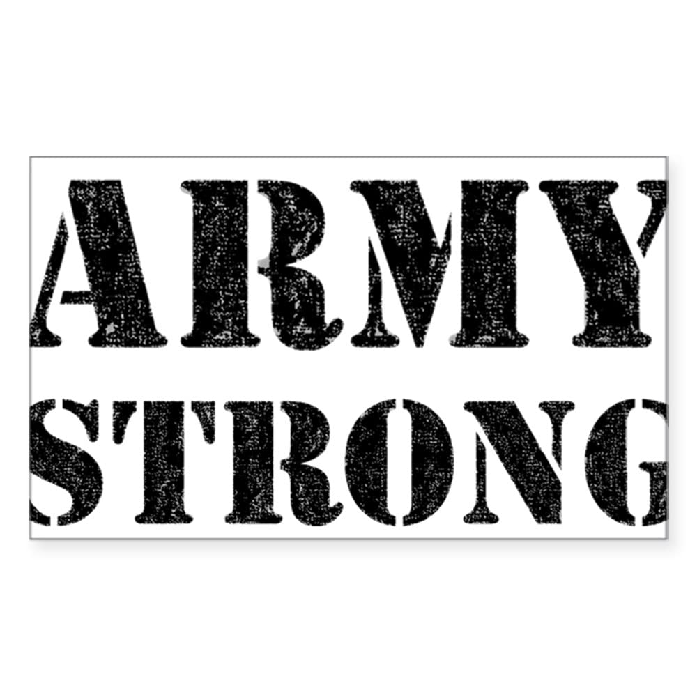 Armystrong Sticker - Rectangle Bumper Car Decal for Military Support