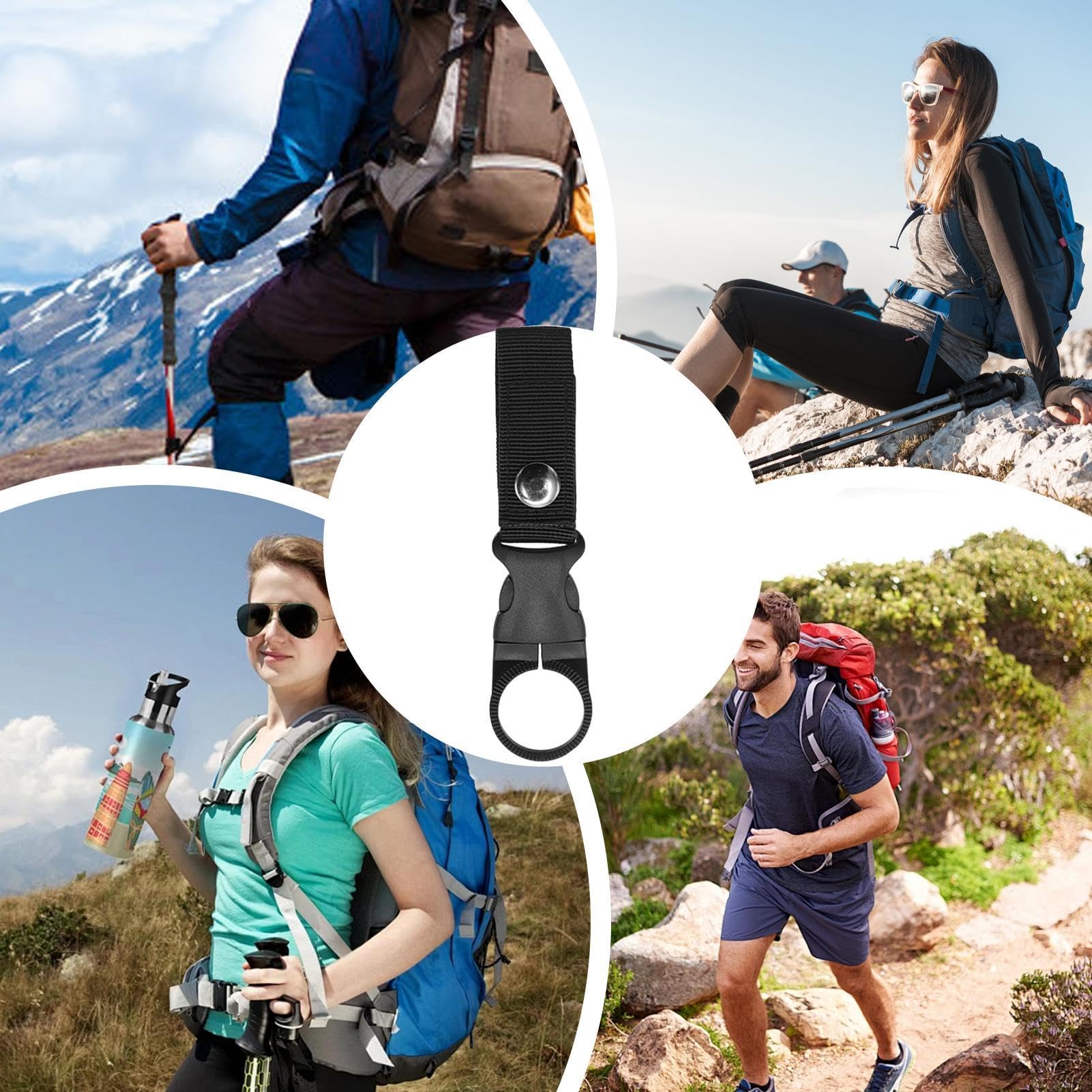 Durable Nylon Bottle Buckle Clip - Adjustable Water Bottle Holder Strap for Hiking, Camping & Outdoor Adventures | Portable Keychain Ring for Gym, Travel & Everyday Use