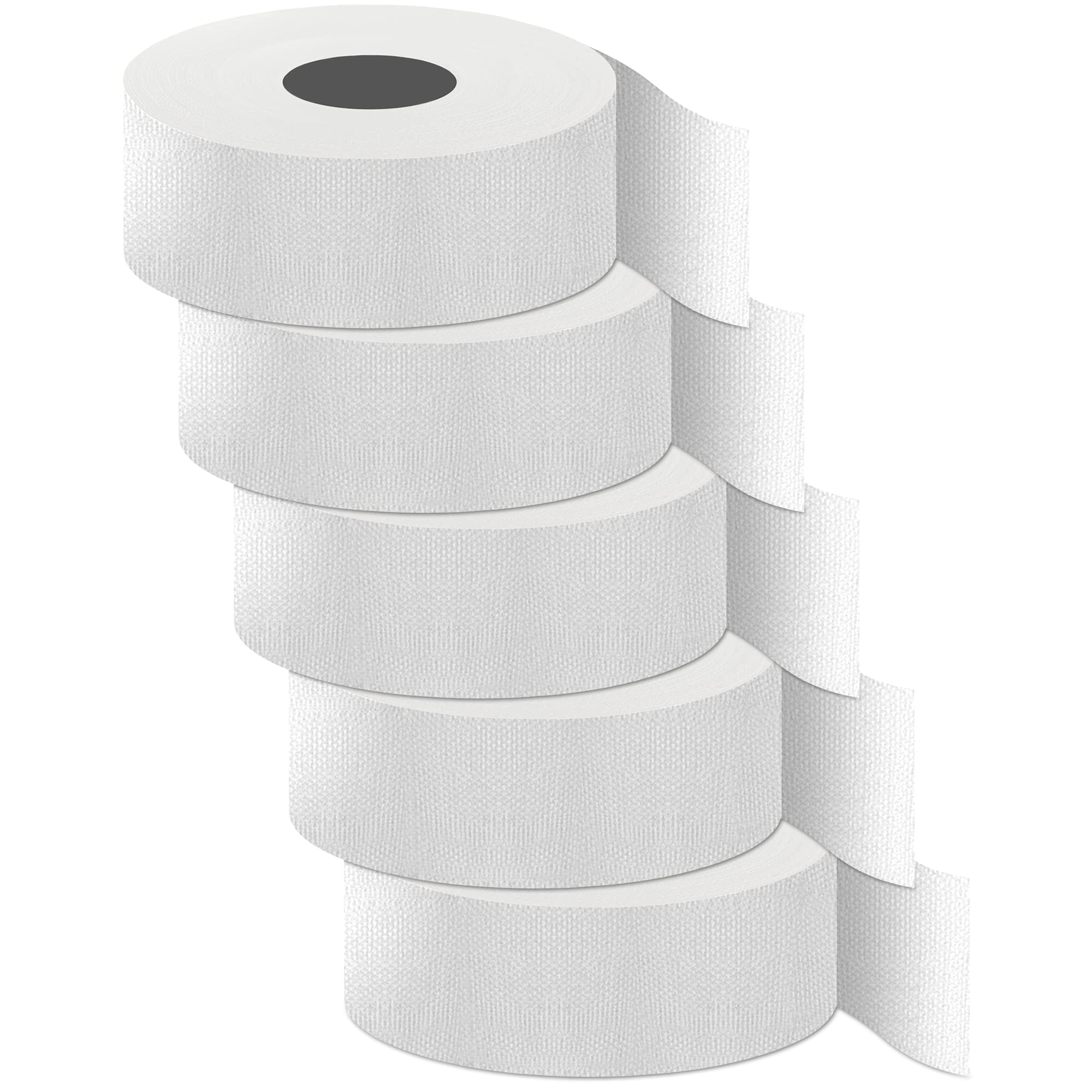 Impact Athletic Tape 1 Inch - Strong Adhesive Sports Tape for MMA, Boxing, Jiu Jitsu, Wrestling, Hockey & Rugby - Easy Tear Wrist & Mouth Protection Tape (5 Pack White) - Perfect for Training, Competition & Injury Prevention