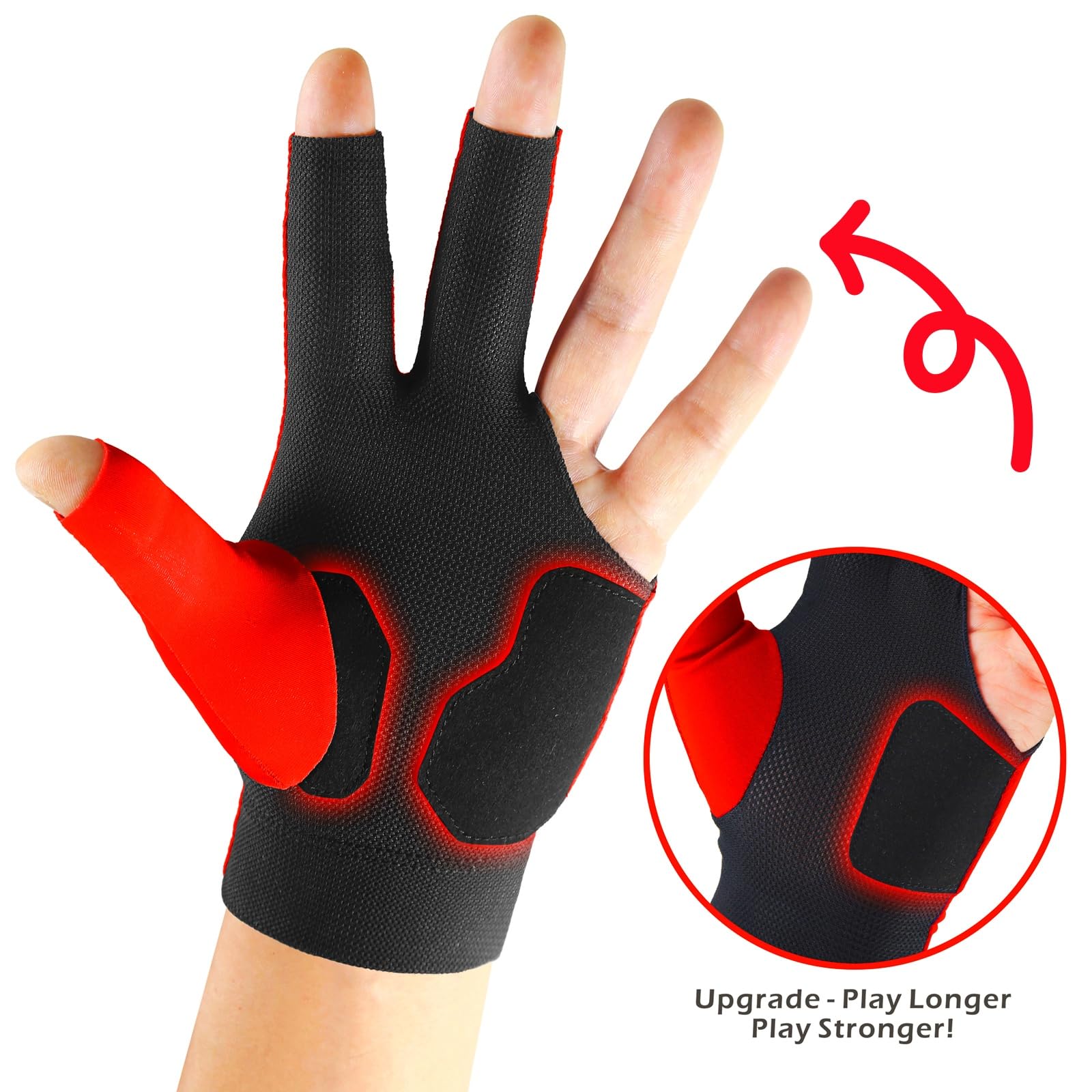 Professional Roaming Billiard Gloves for Men & Women - Ambidextrous Carom Pool Snooker Cue Sport Glove, Perfect for Left or Right Hand - Ideal for Tournament Play & Casual Gaming