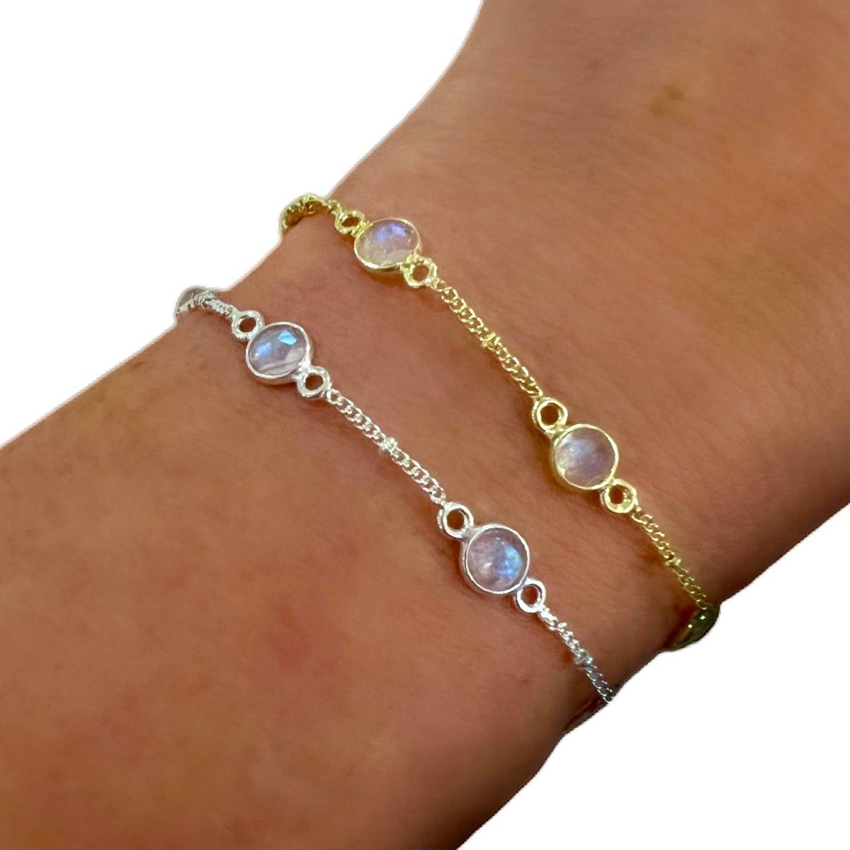 Laihas Eternal Moonstone Bracelet for Women - Healing Crystal Jewelry for Meditation, Yoga & Spiritual Balance | Elegant Handmade Adjustable Beaded Bracelet Gift