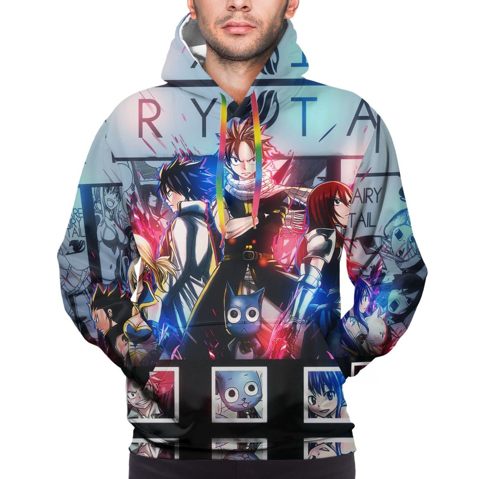 Fairy Tail Anime Pullover Hoodie for Men & Women - Soft Cotton Unisex Sweatshirt with Kangaroo Pockets | Perfect for Cosplay, Anime Conventions & Casual Wear